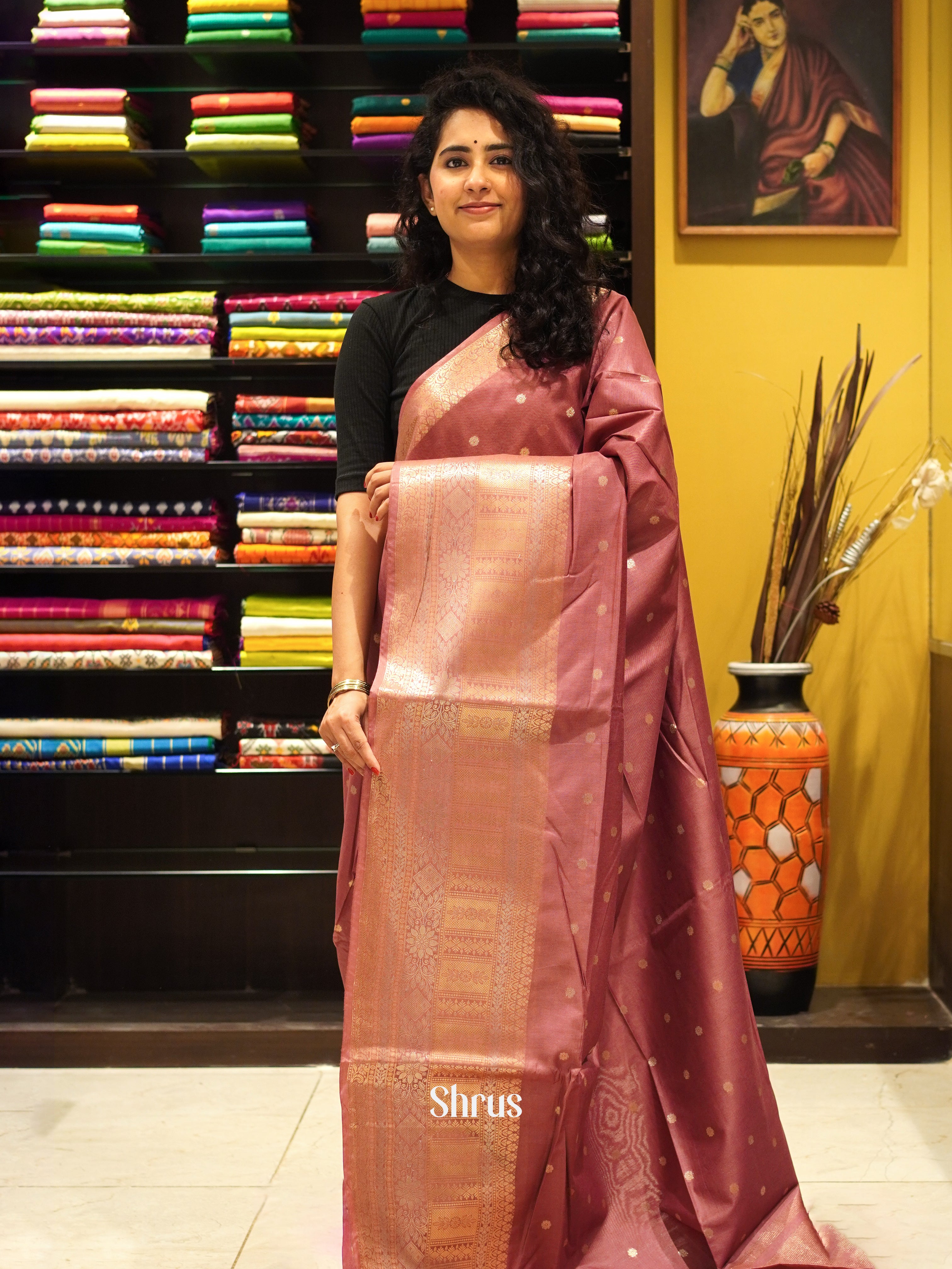 CDS27034 - Semi Silkcotton Saree - Shop on ShrusEternity.com