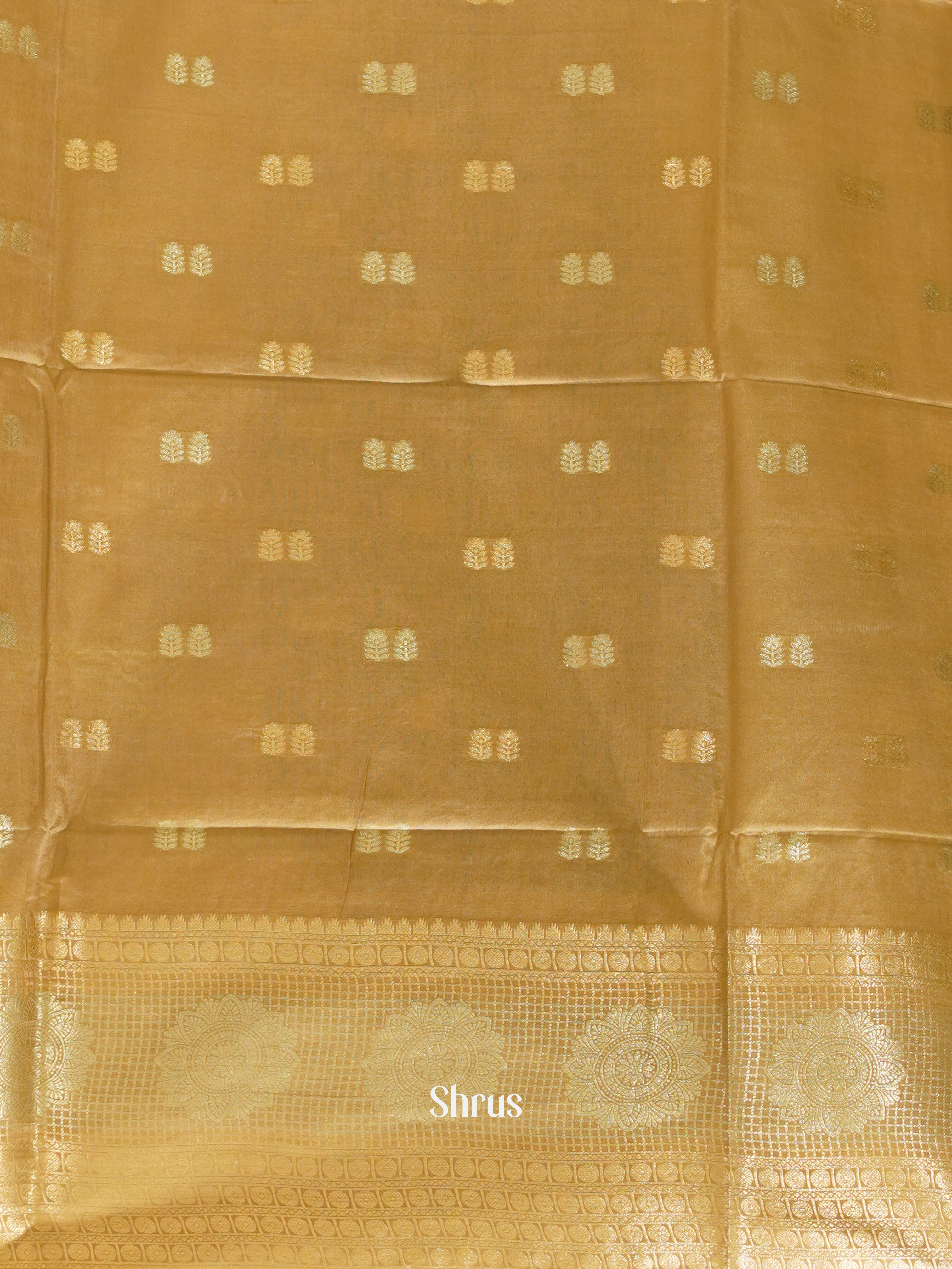 Beige(Single tone) - Semi Silk Cotton Saree - Shop on ShrusEternity.com