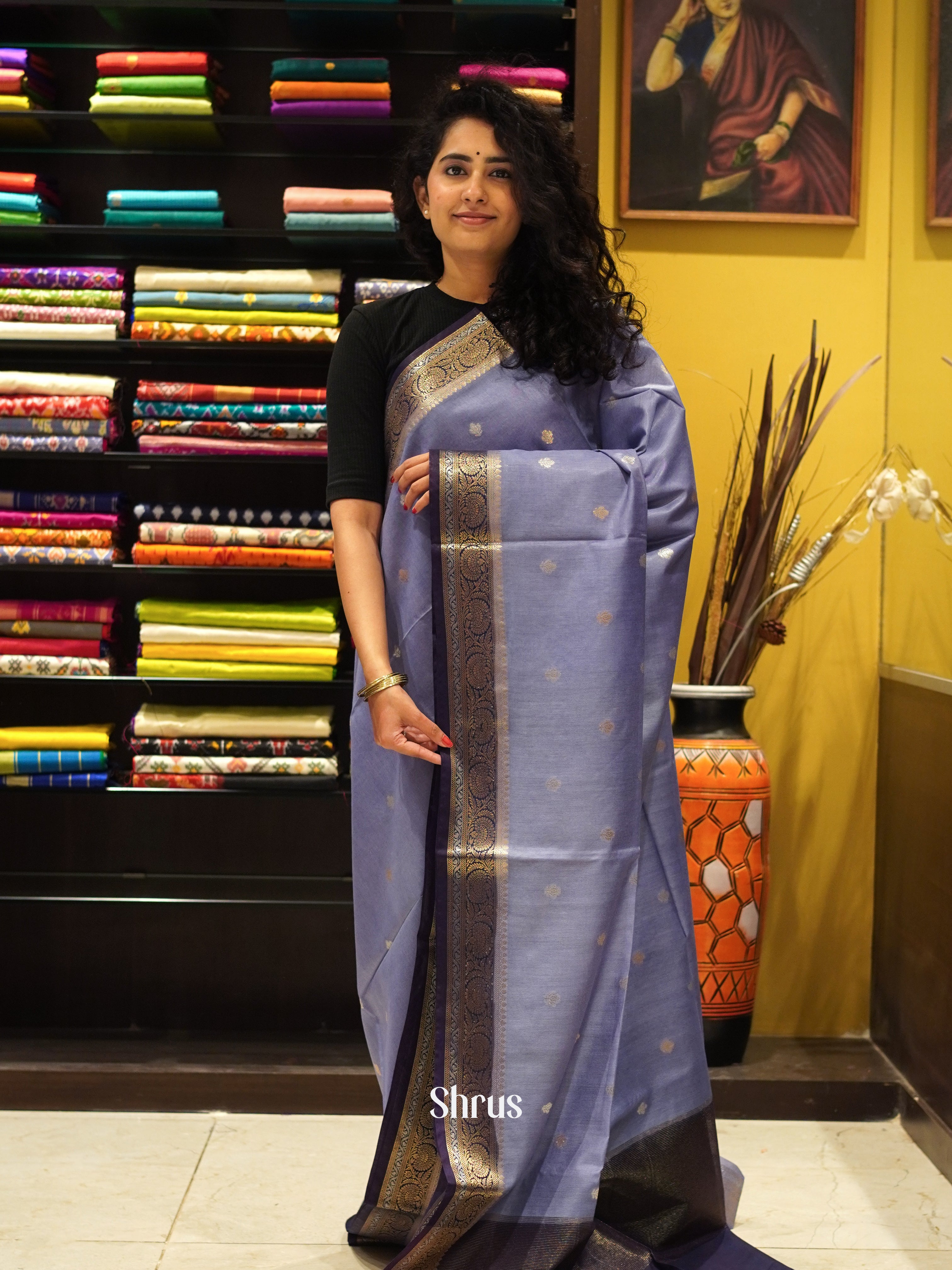 CDS27068 - Semi Silkcotton Saree - Shop on ShrusEternity.com