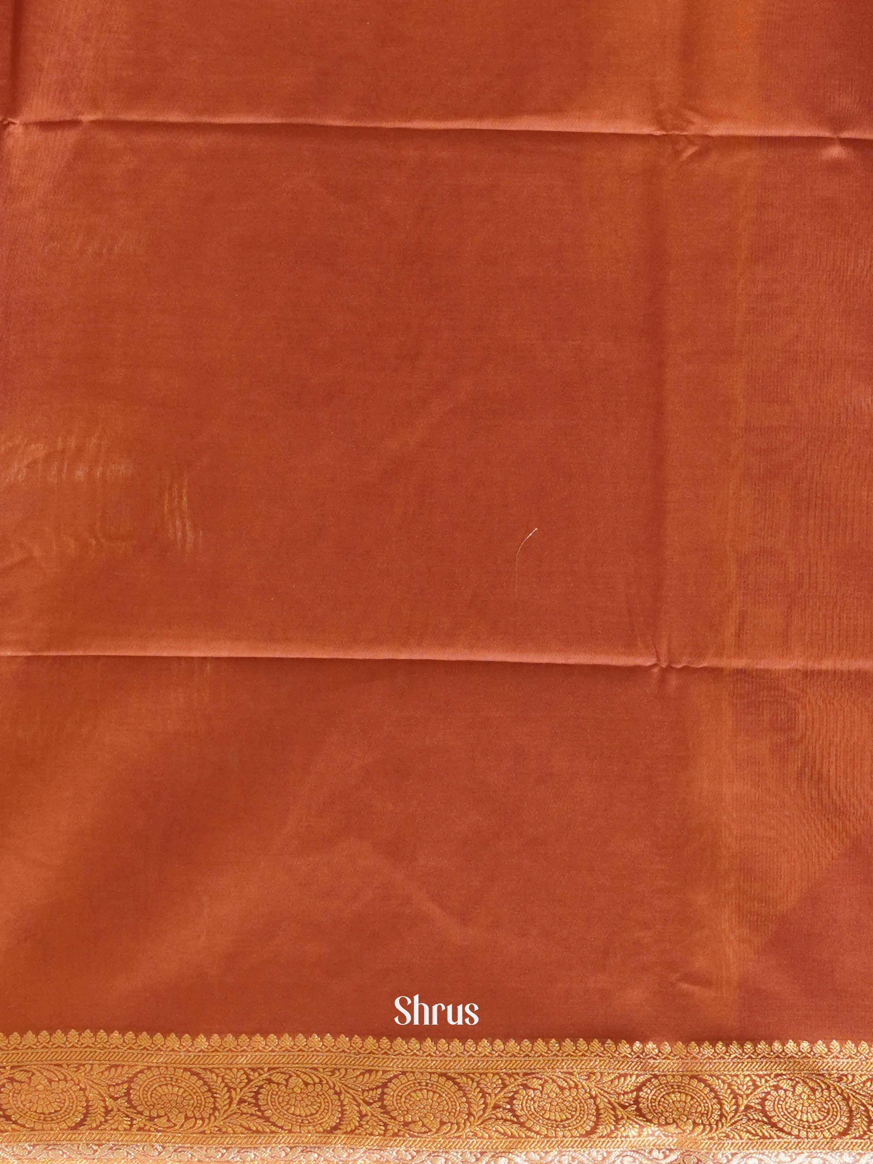 Mustard & Arakku Maroon - Semi Silk Cotton Saree - Shop on ShrusEternity.com