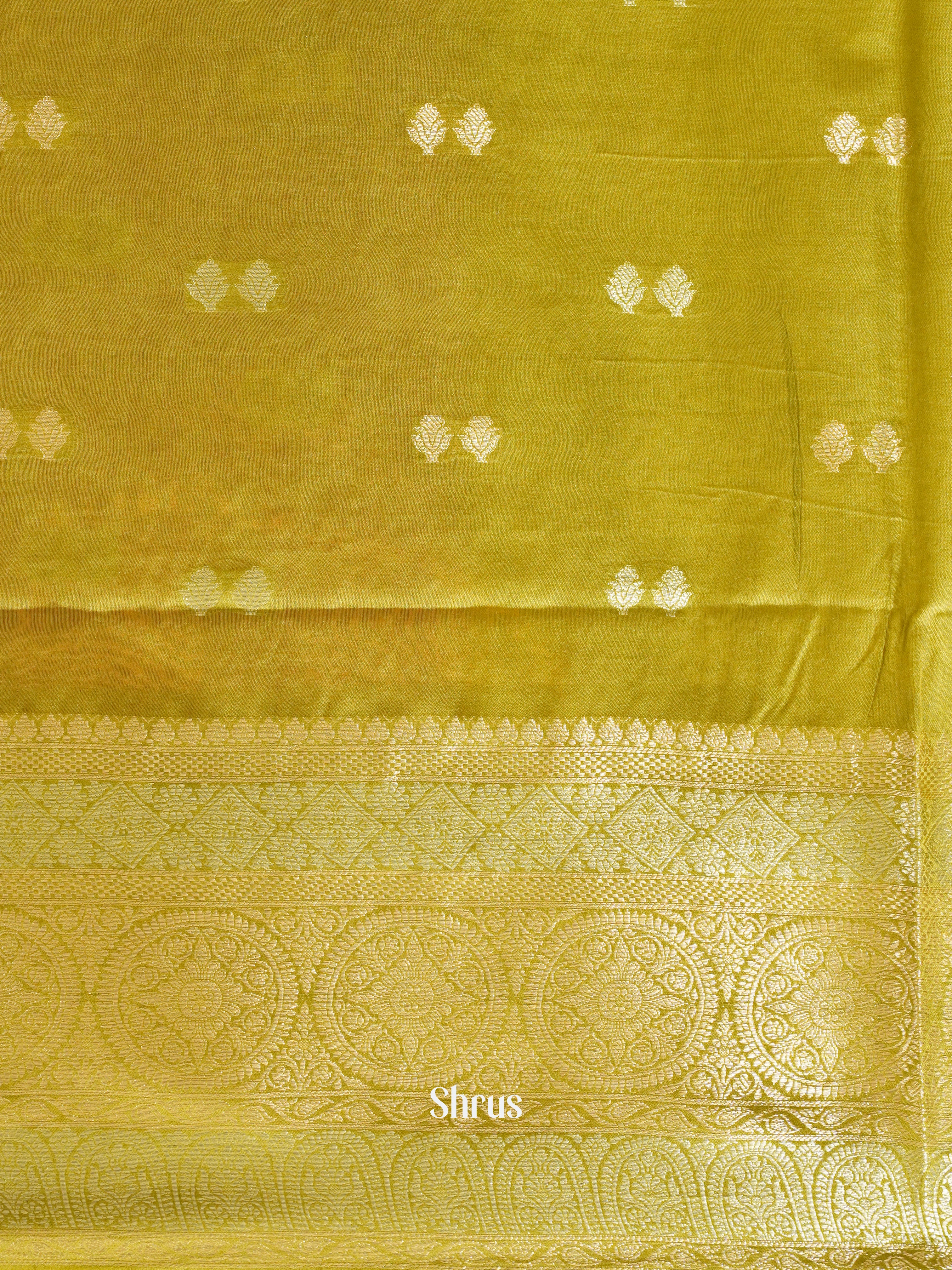 Majenta & Green - North silkcotton Saree - Shop on ShrusEternity.com