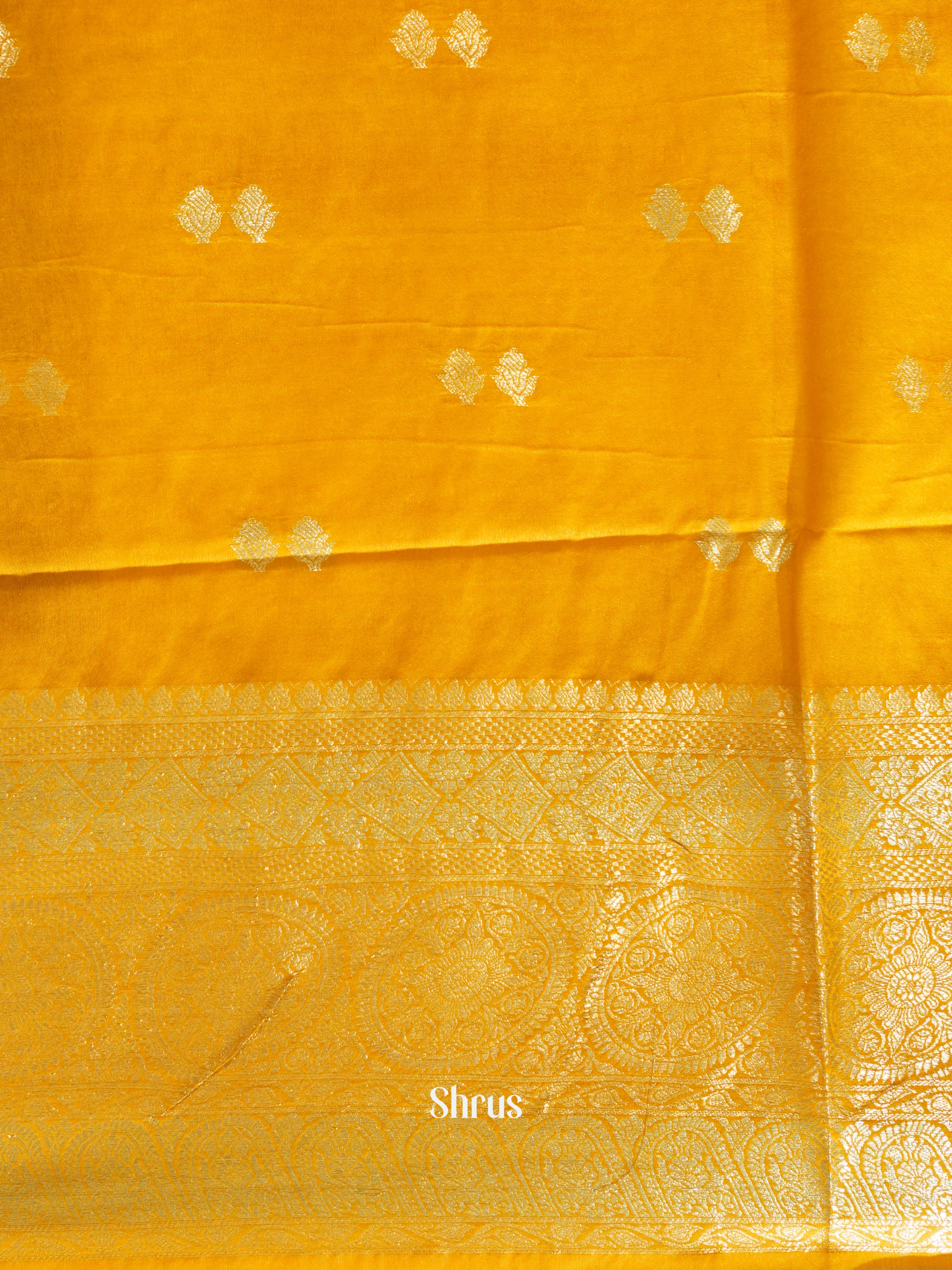 Maroon & Orange -North silkcotton Saree - Shop on ShrusEternity.com
