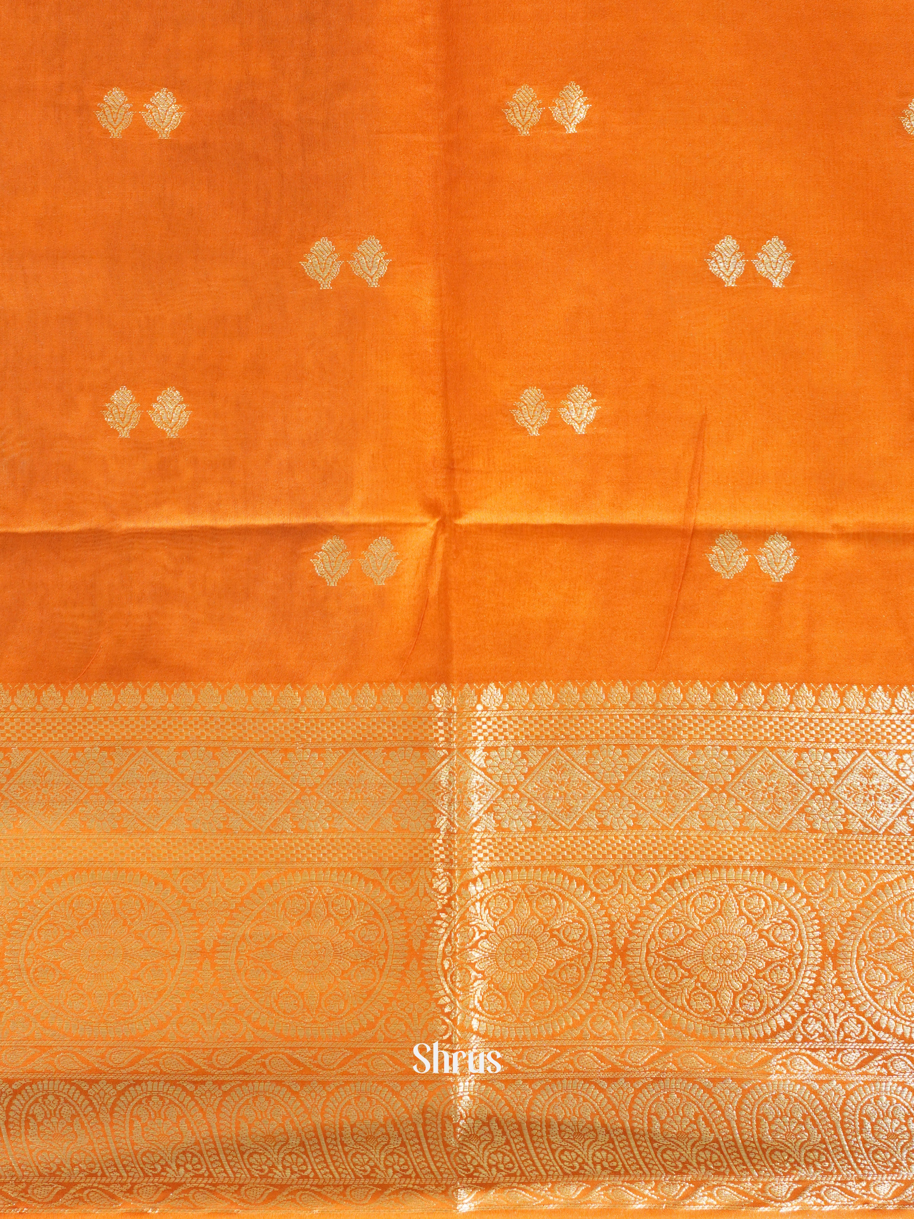 Purple & Orange - North silkcotton Saree - Shop on ShrusEternity.com