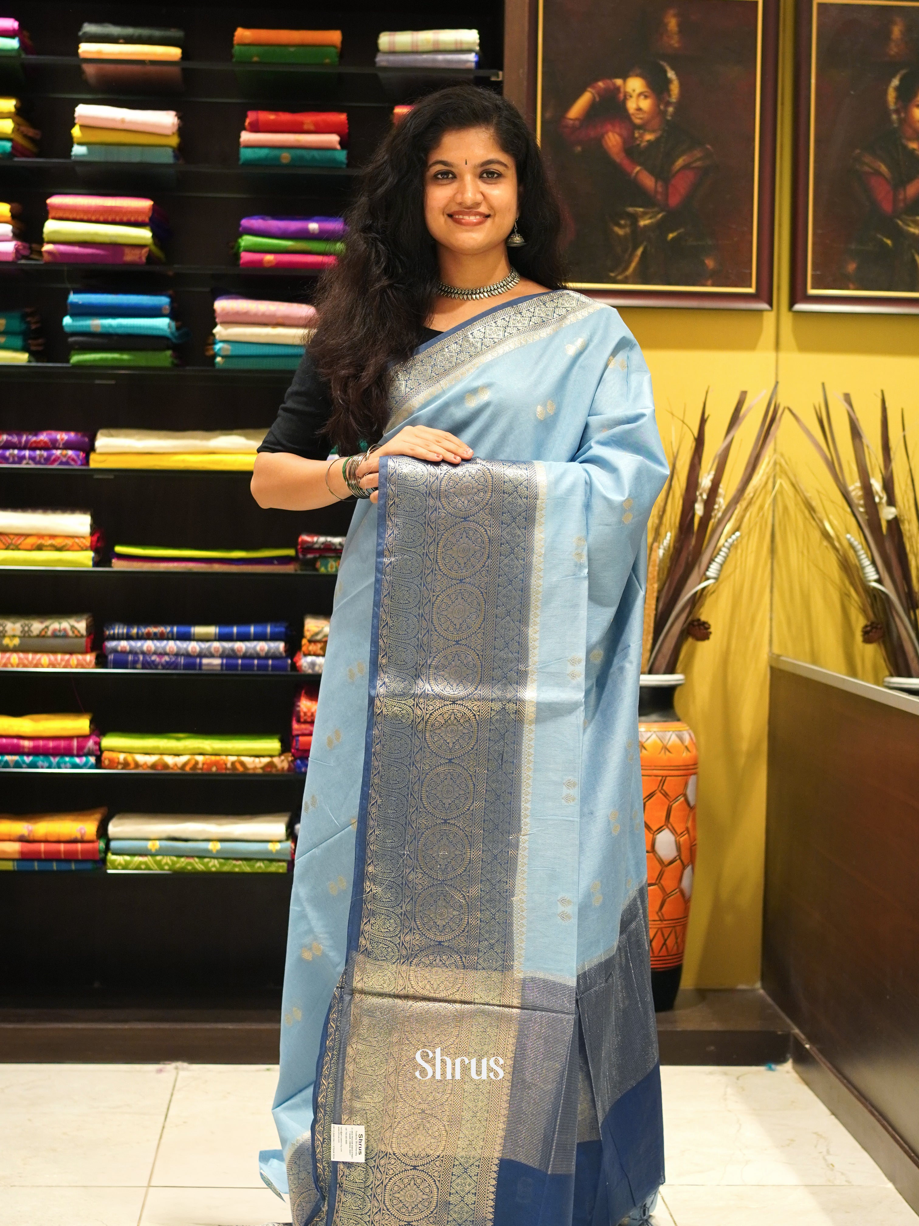 Light Blue & Blue -North silkcotton - Shop on ShrusEternity.com