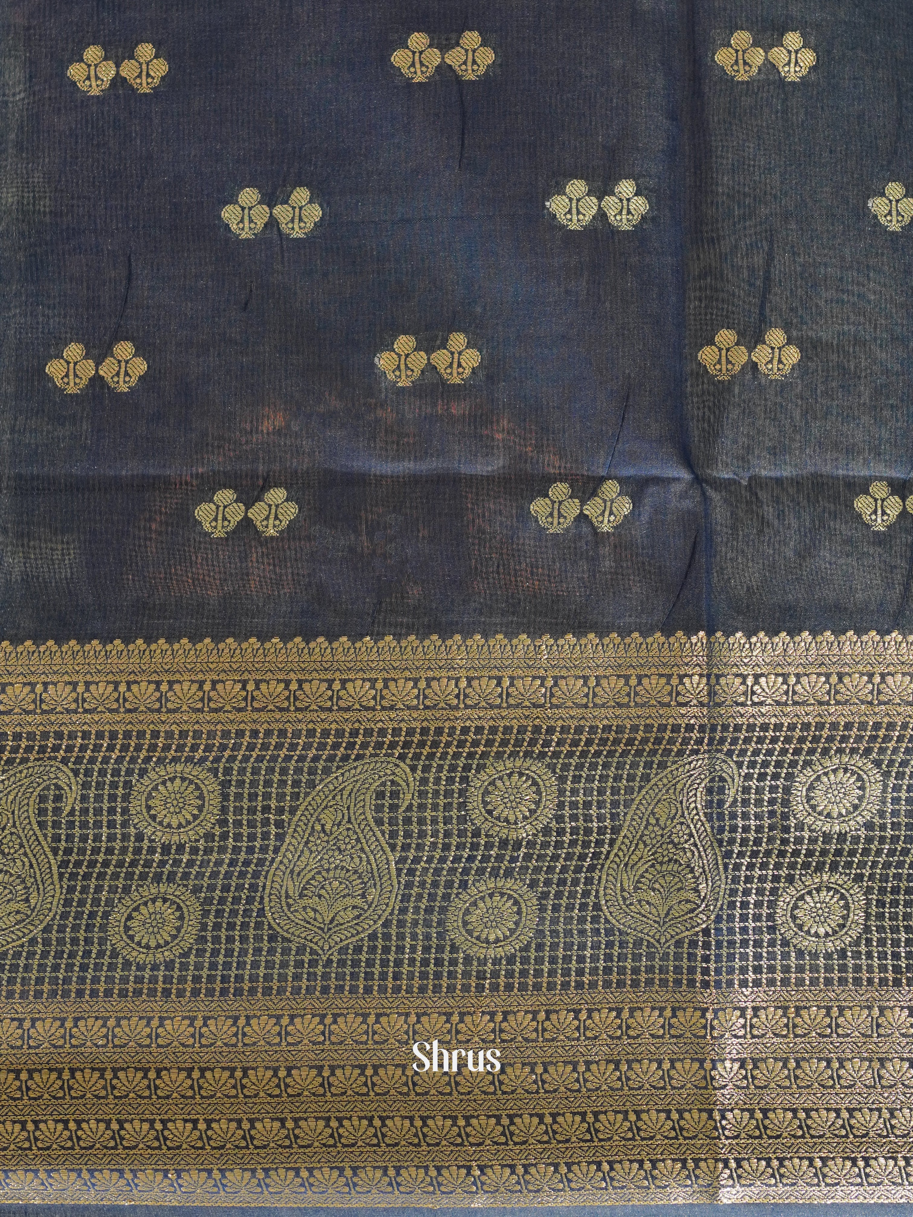 Light Blue & Blue - North silk cotton Saree - Shop on ShrusEternity.com