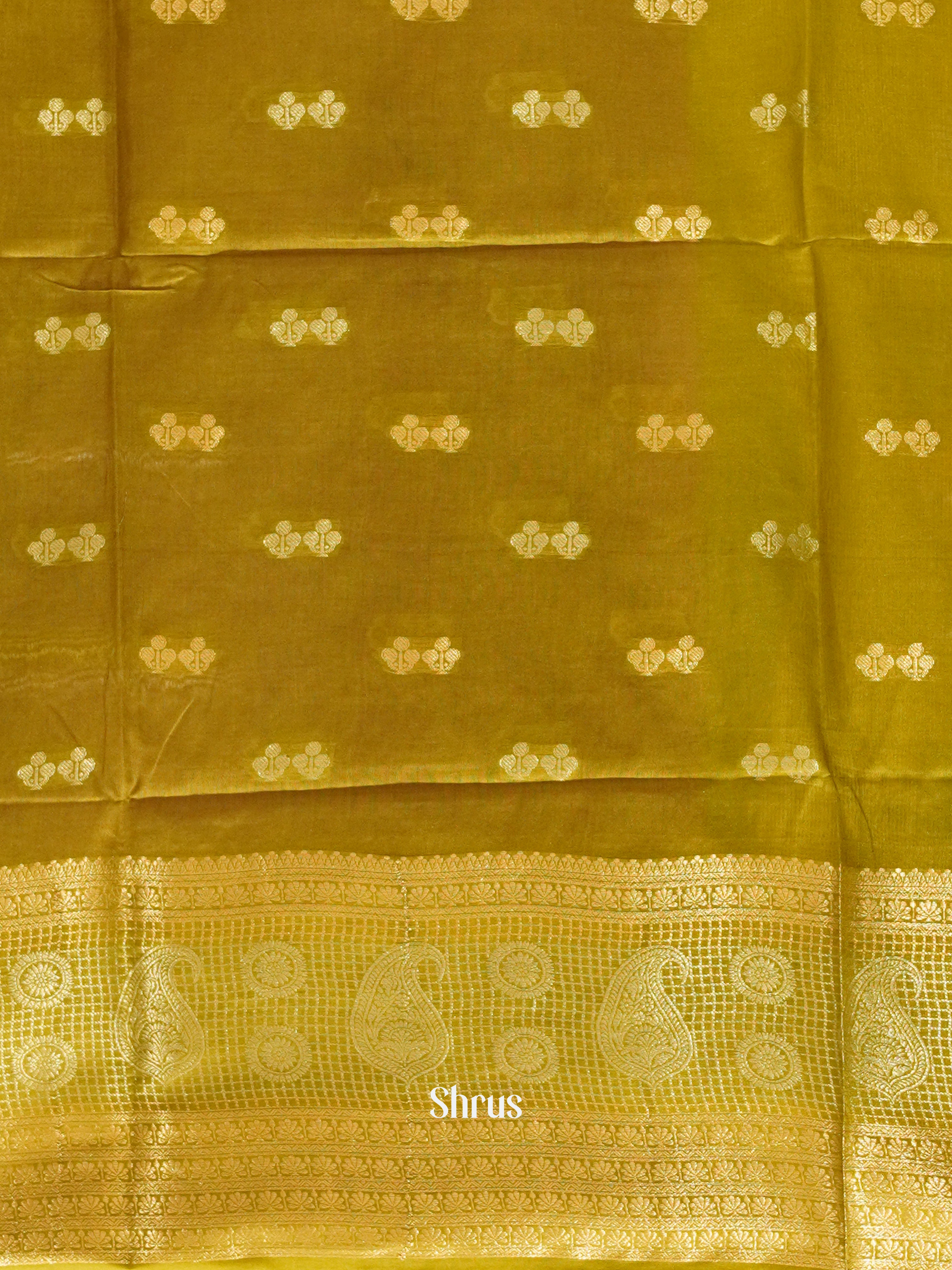 Pink & Green - Semi Silk Cotton Saree - Shop on ShrusEternity.com