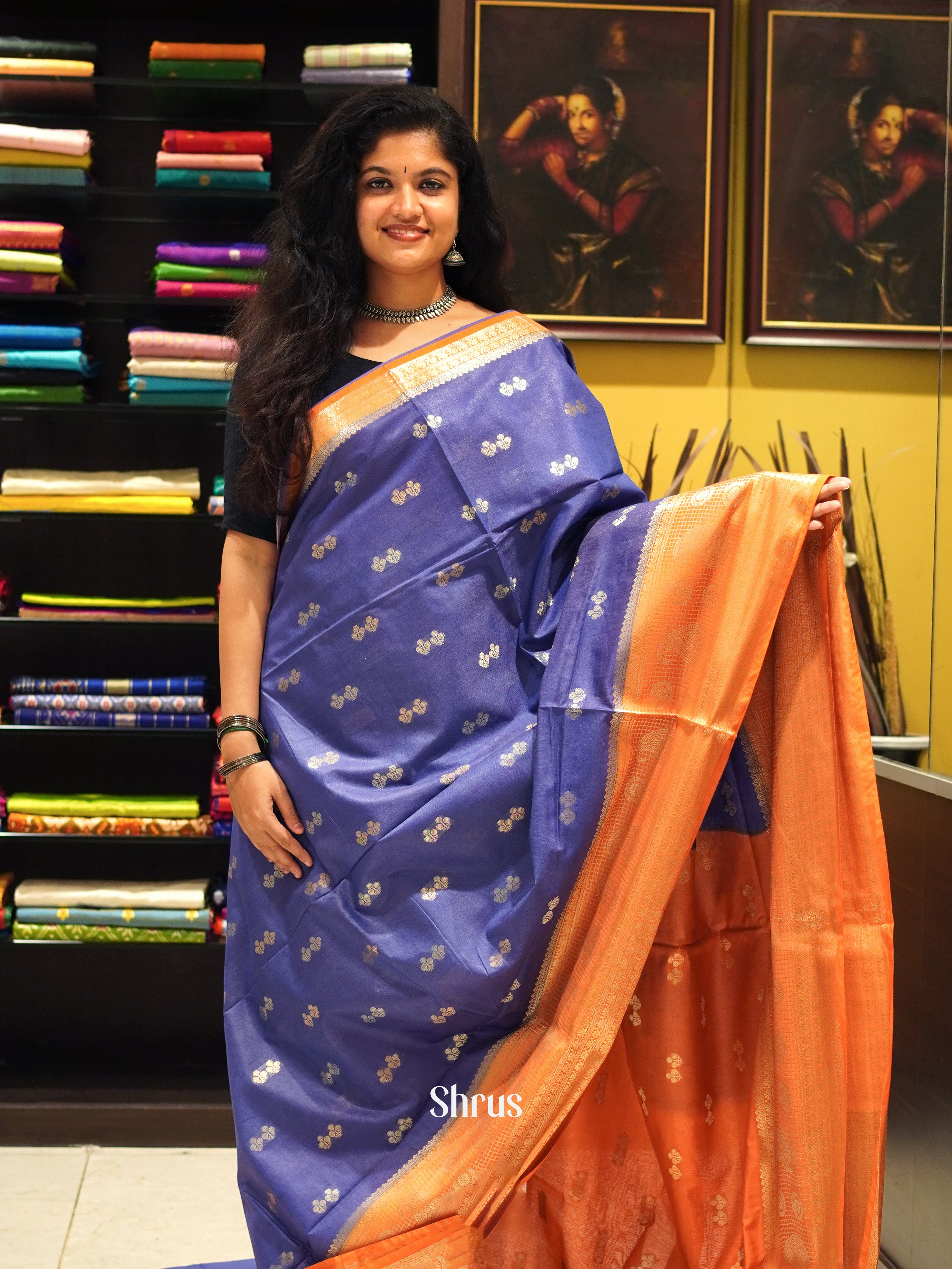 Violet & Orange -North silkcotton - Shop on ShrusEternity.com