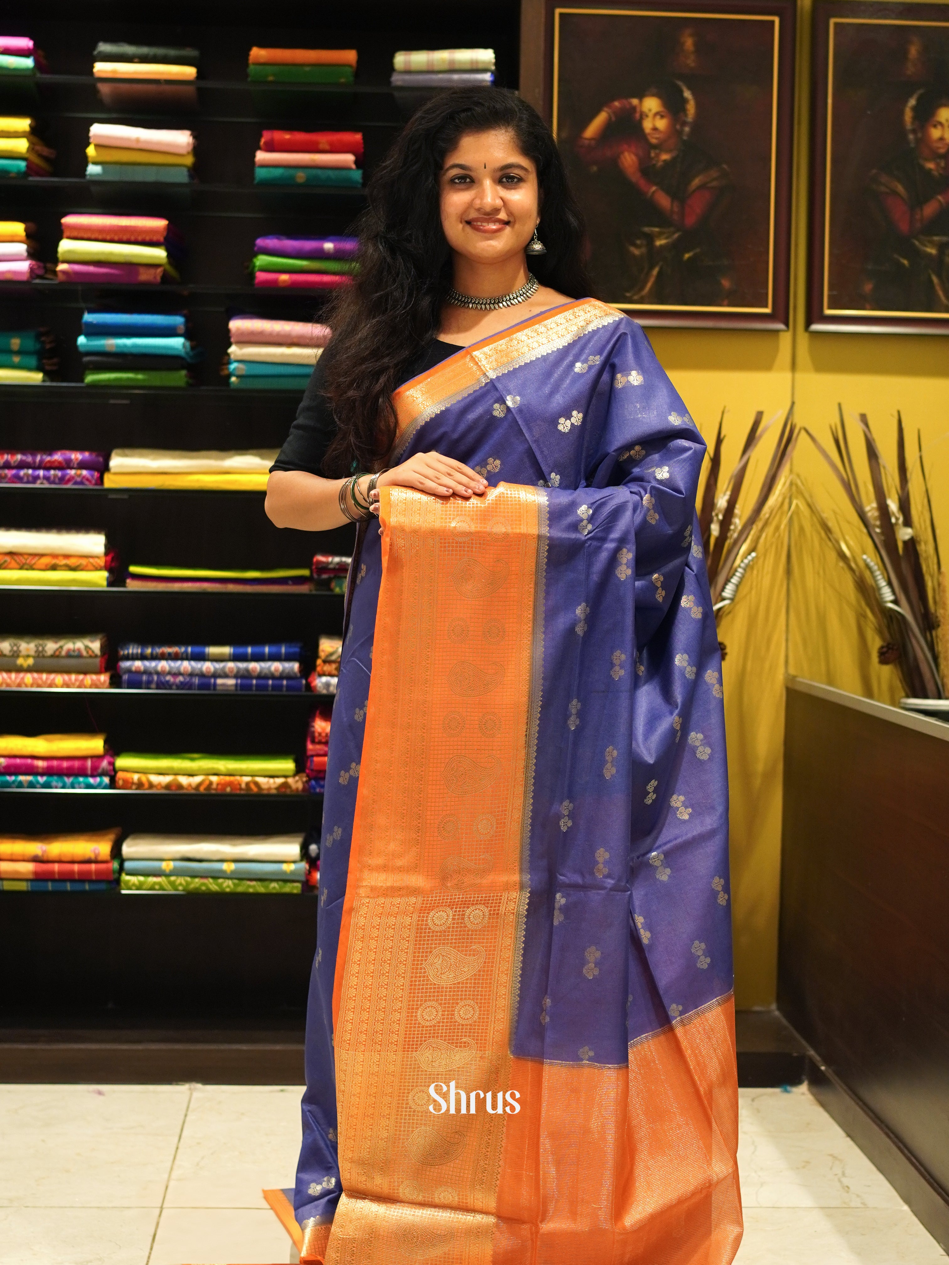 Violet & Orange -North silkcotton - Shop on ShrusEternity.com