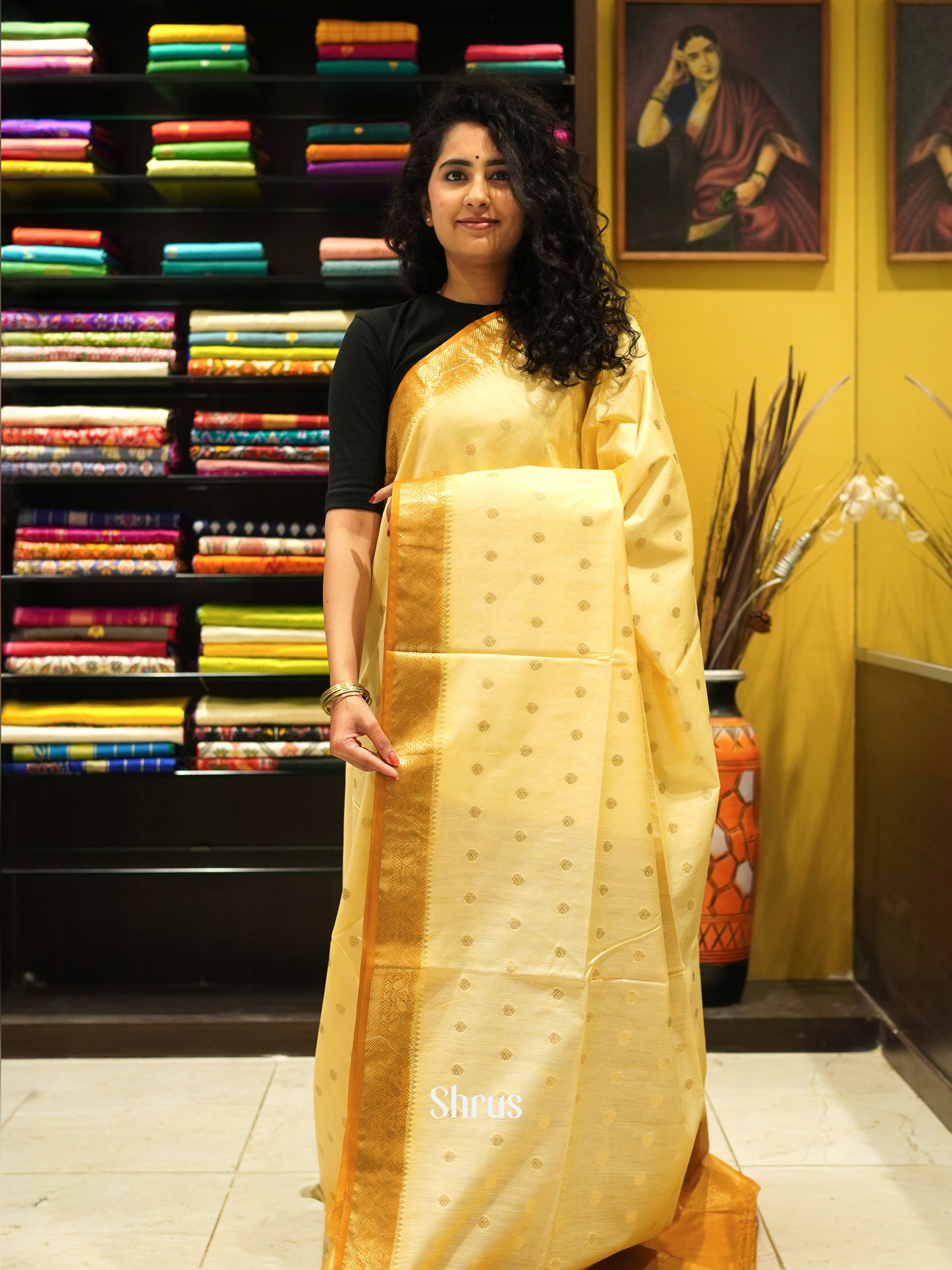 CDS27148 - Semi Silkcotton Saree - Shop on ShrusEternity.com