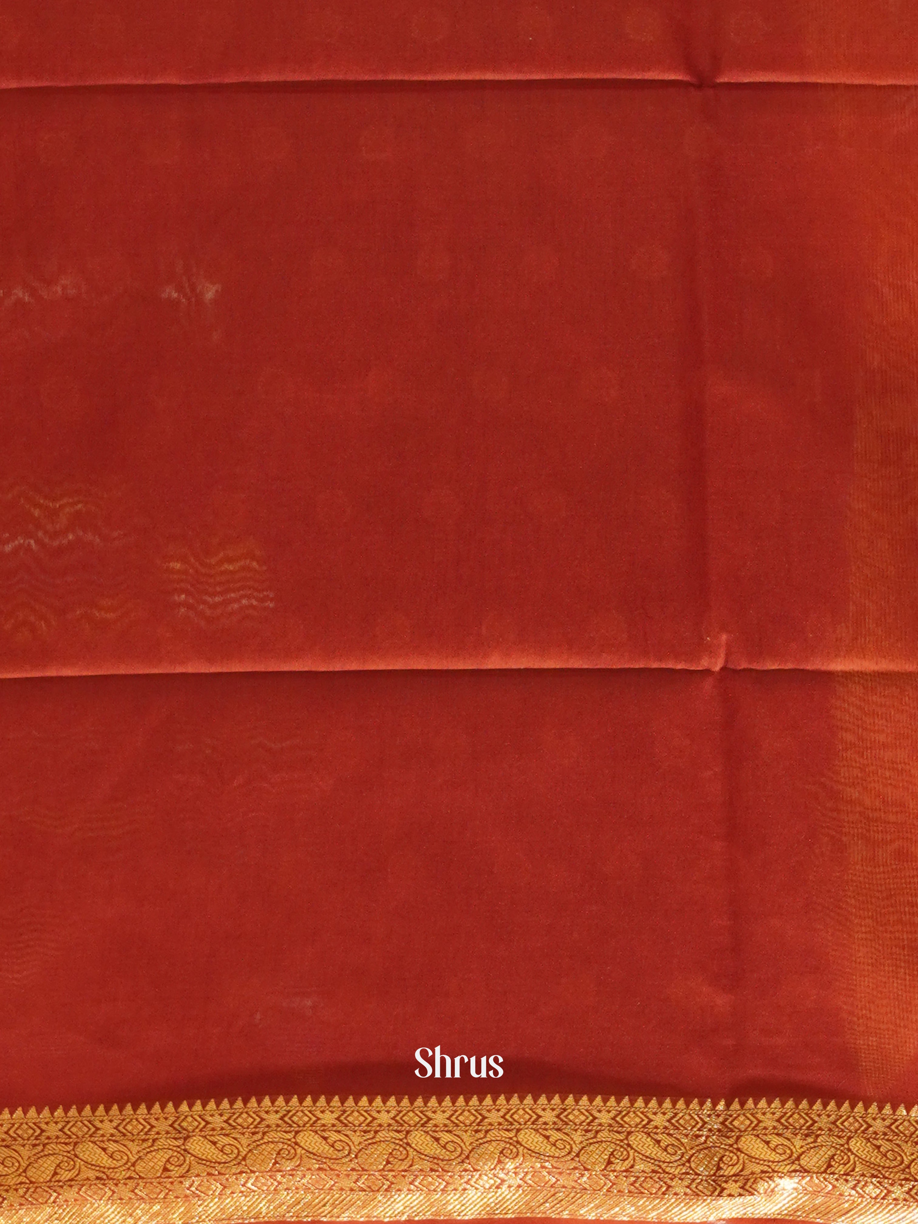 Maroon(Single Tone) - Semi Silk Cotton Saree - Shop on ShrusEternity.com
