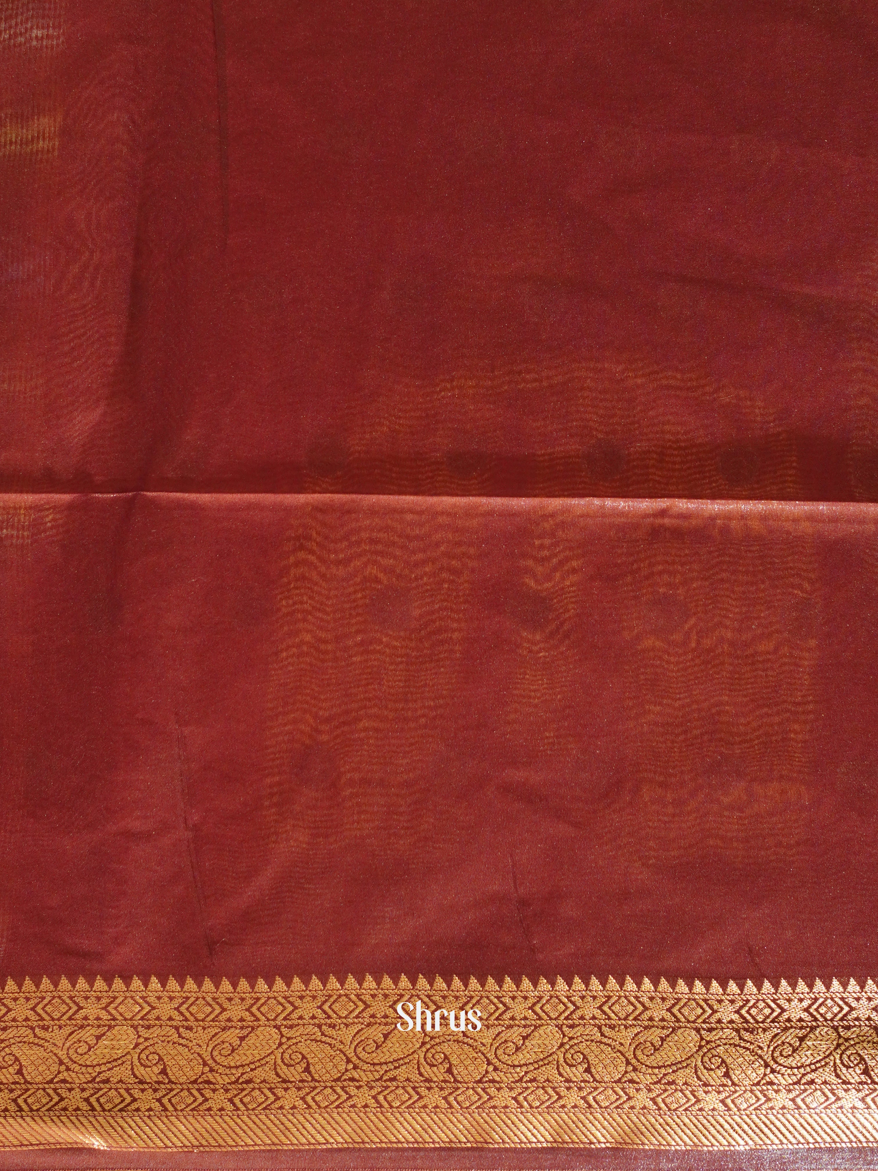 Red & Maroon - North silkcotton Saree - Shop on ShrusEternity.com