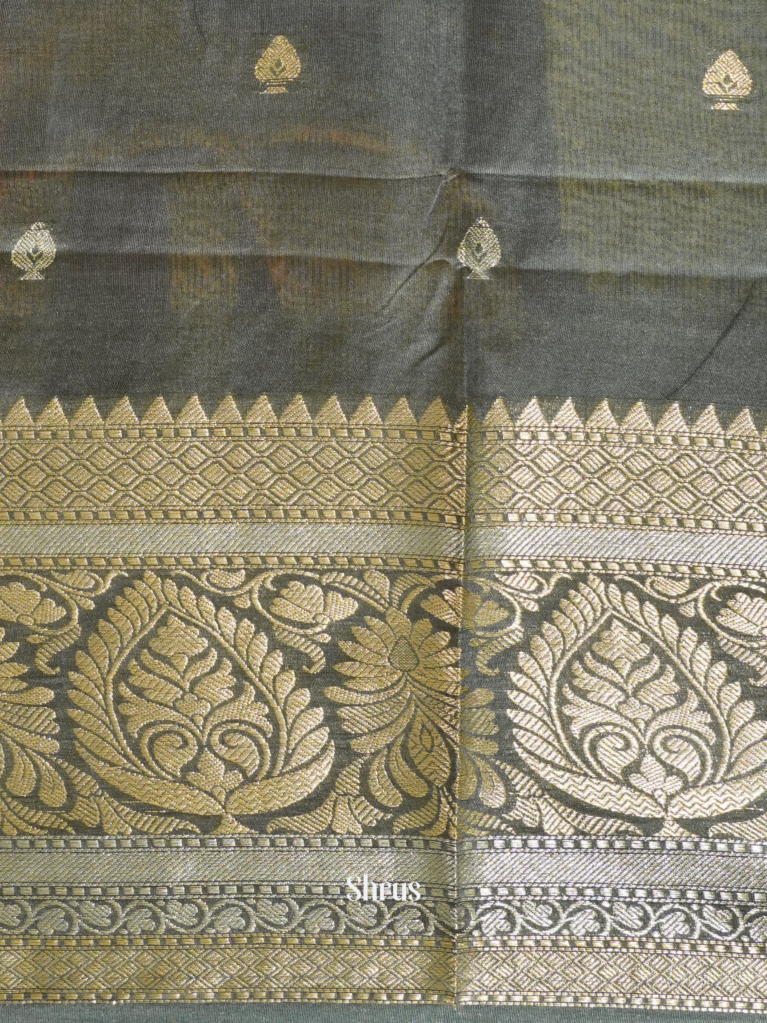 Brick & Grey - North silkcotton Saree - Shop on ShrusEternity.com