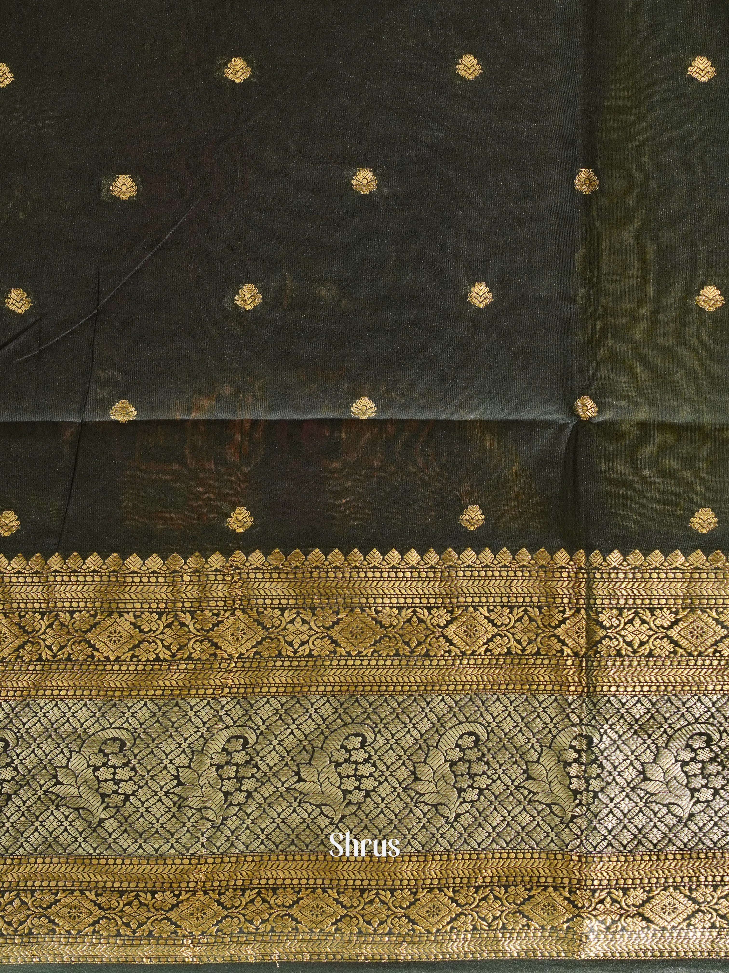 Maroon & Black - North silkcotton Saree - Shop on ShrusEternity.com
