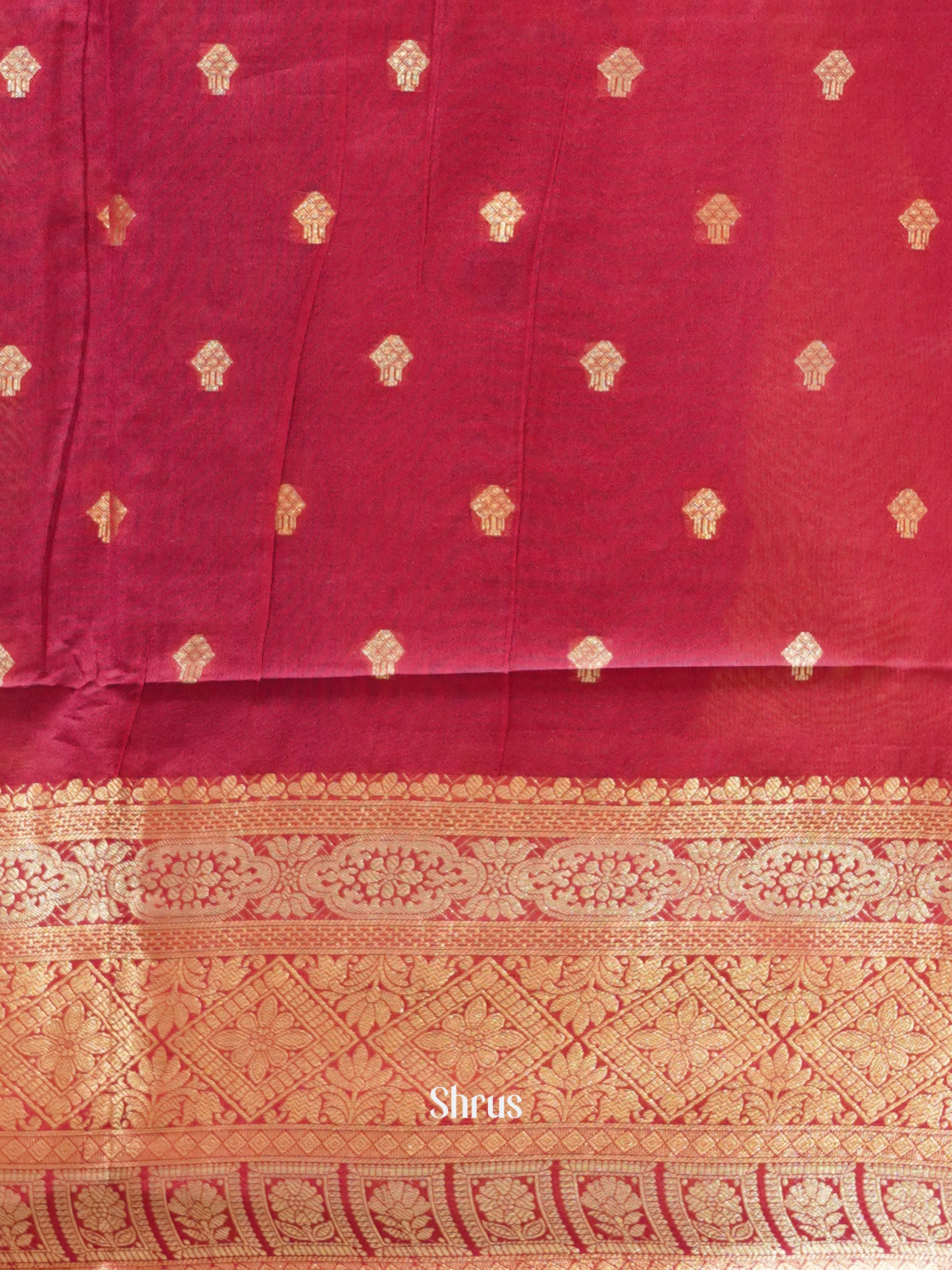 Dark Blue & Pink - Semi Silk Cotton Saree - Shop on ShrusEternity.com
