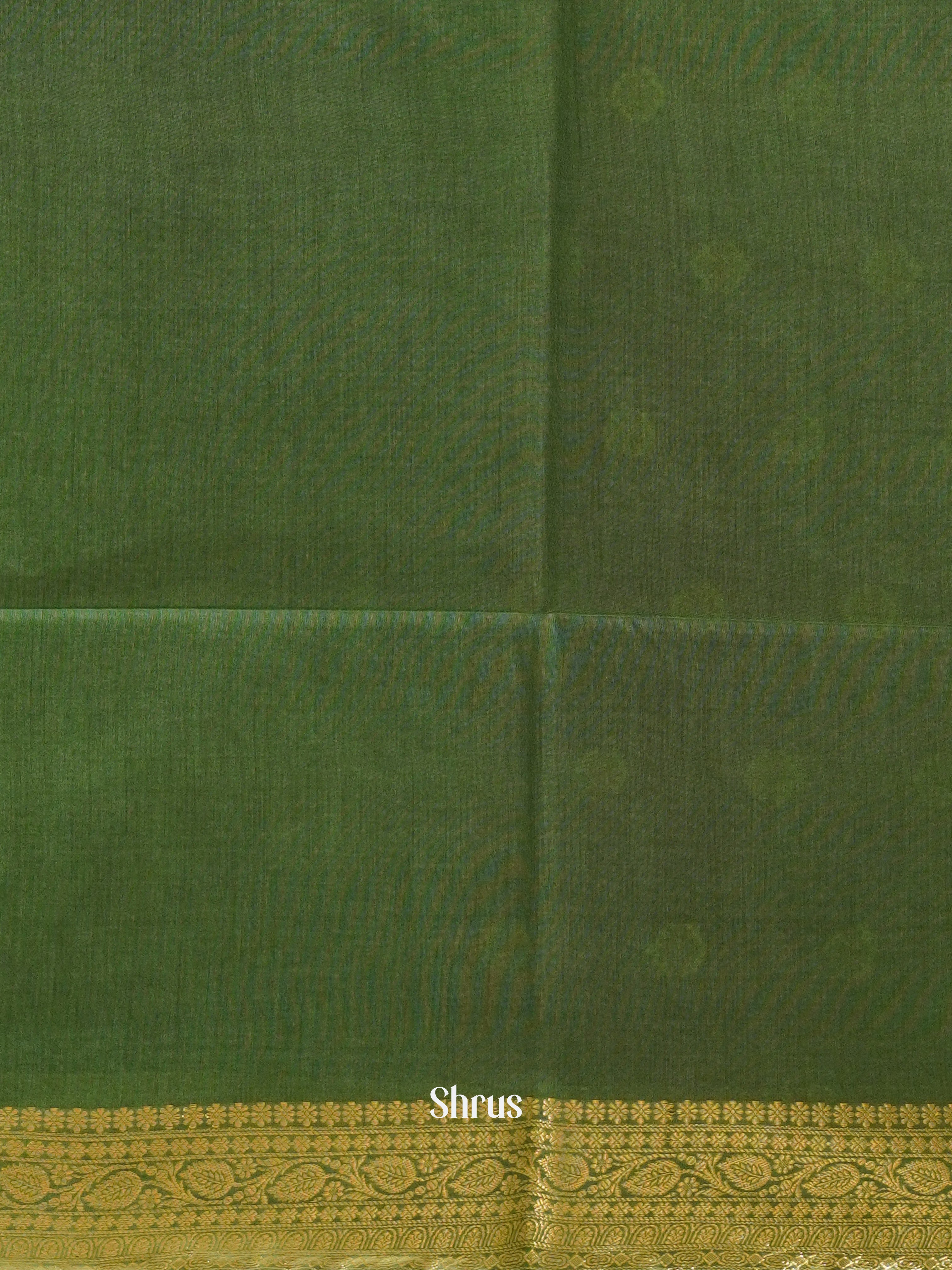 Brown & Green - North silkcotton Saree - Shop on ShrusEternity.com