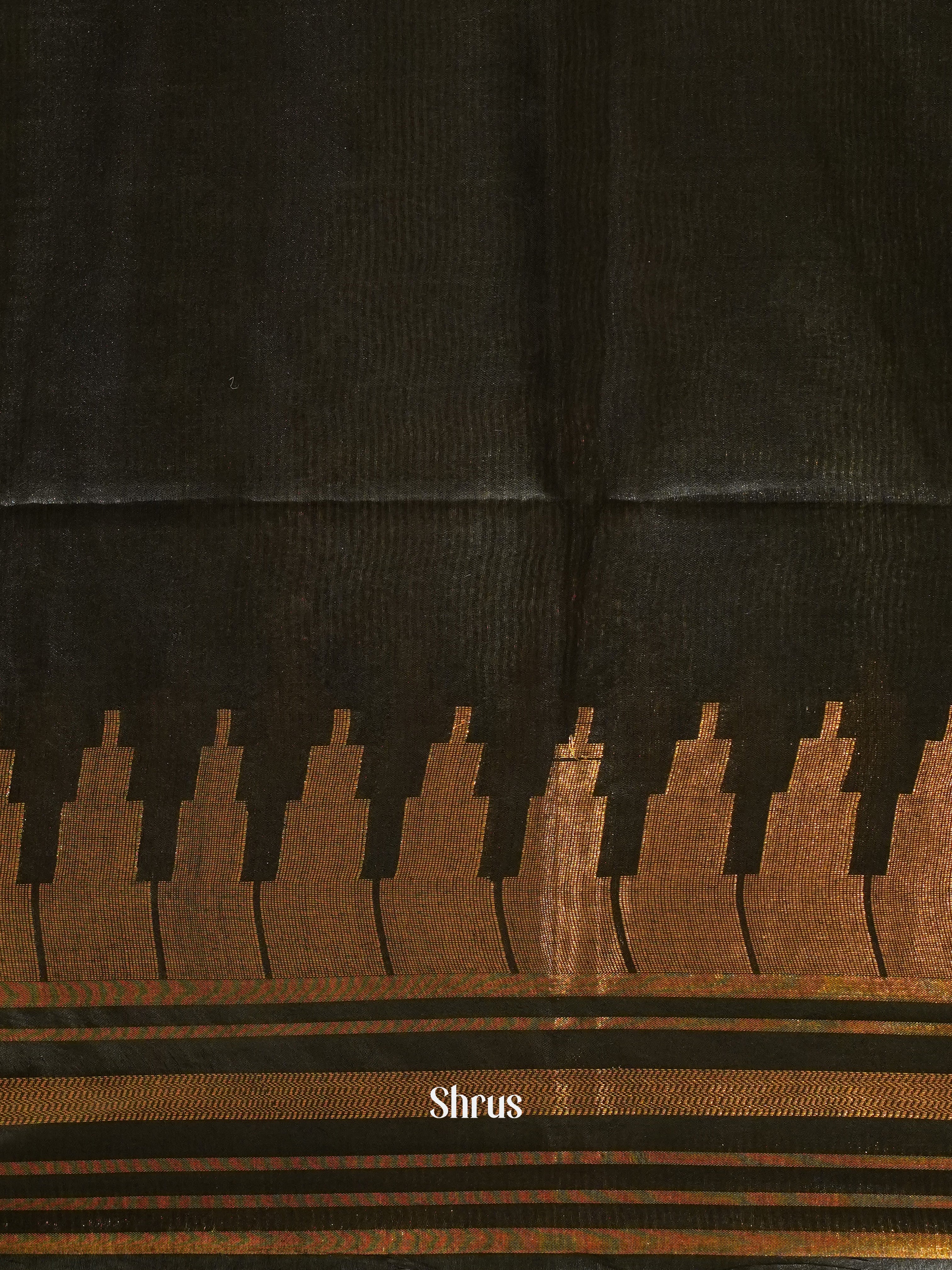 Cream & Black - Shibori Saree - Shop on ShrusEternity.com