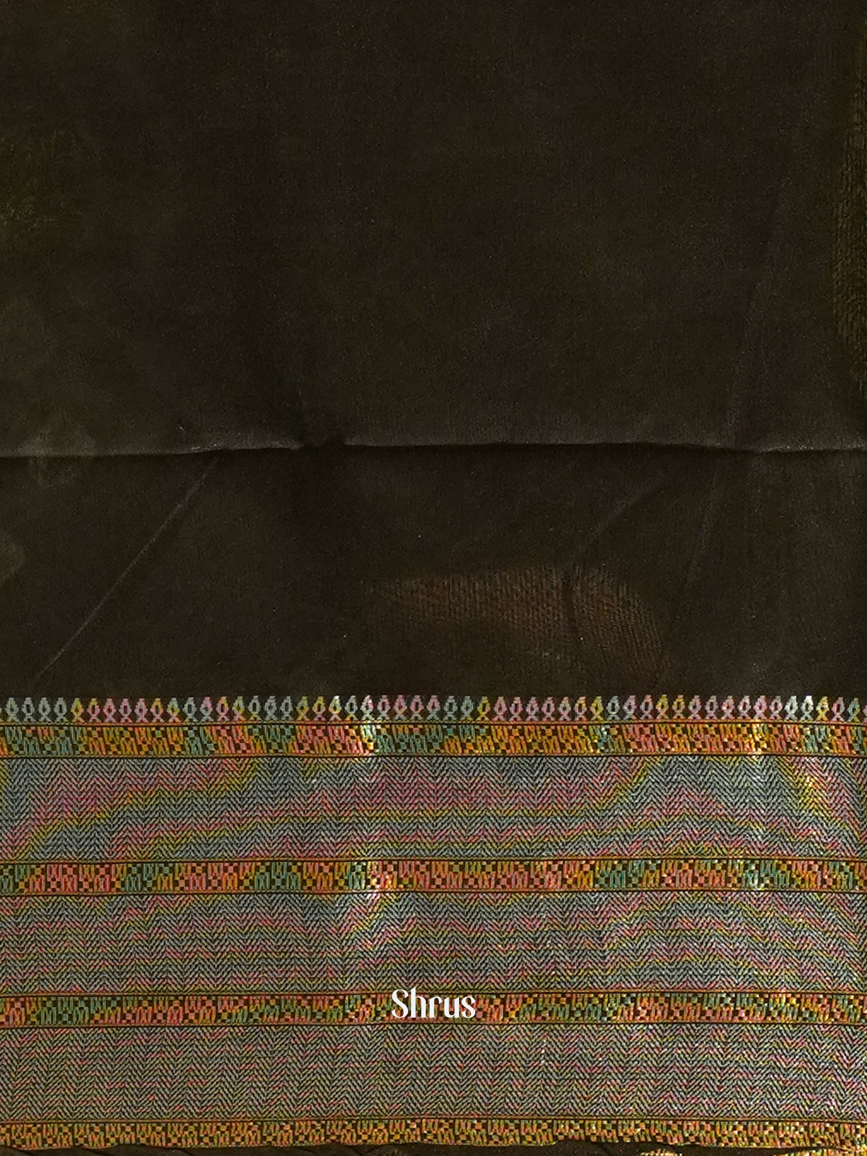 Cream & Black - Shibori Saree - Shop on ShrusEternity.com