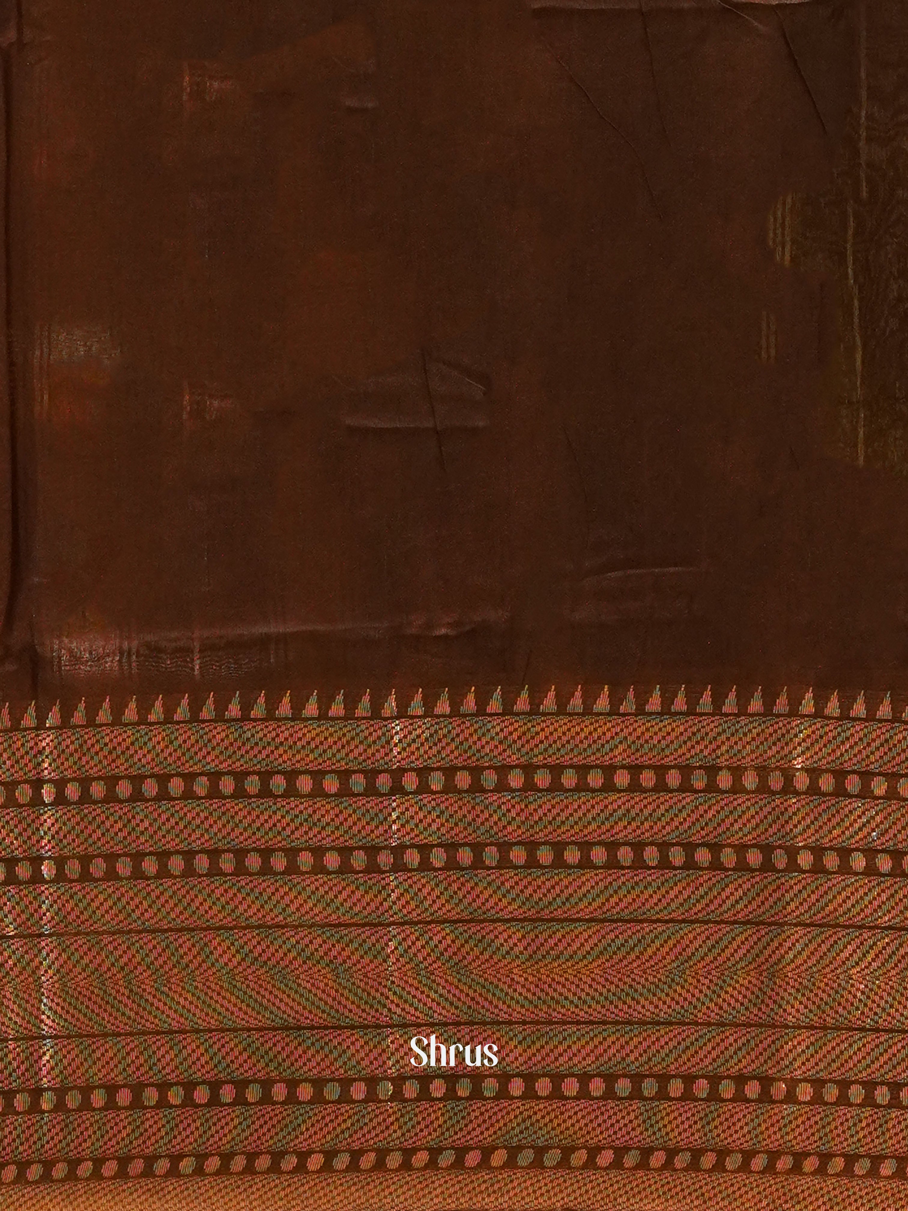 Cream & Brown - Shibori Saree - Shop on ShrusEternity.com