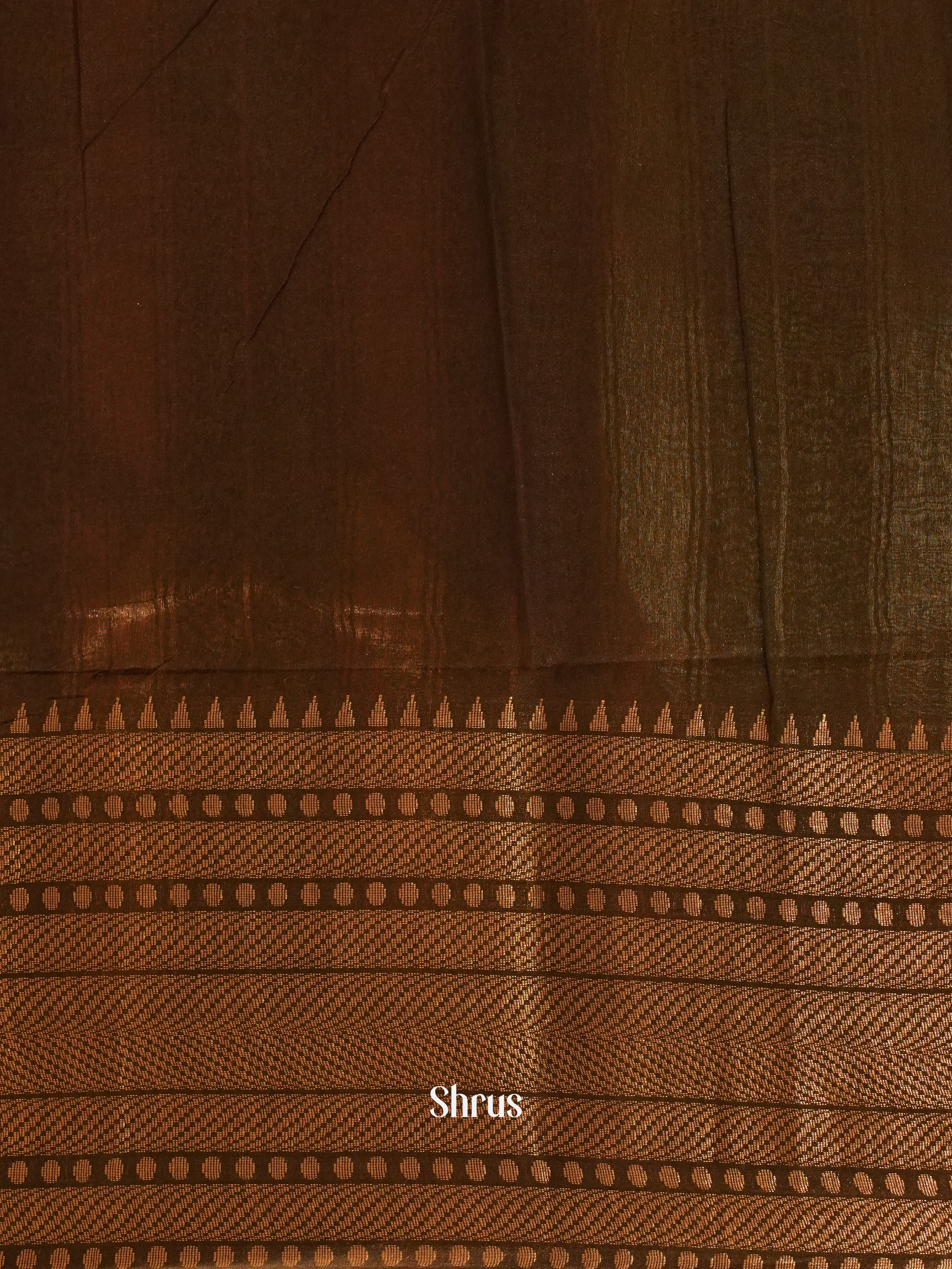 Cream & brown - Shibori Saree - Shop on ShrusEternity.com