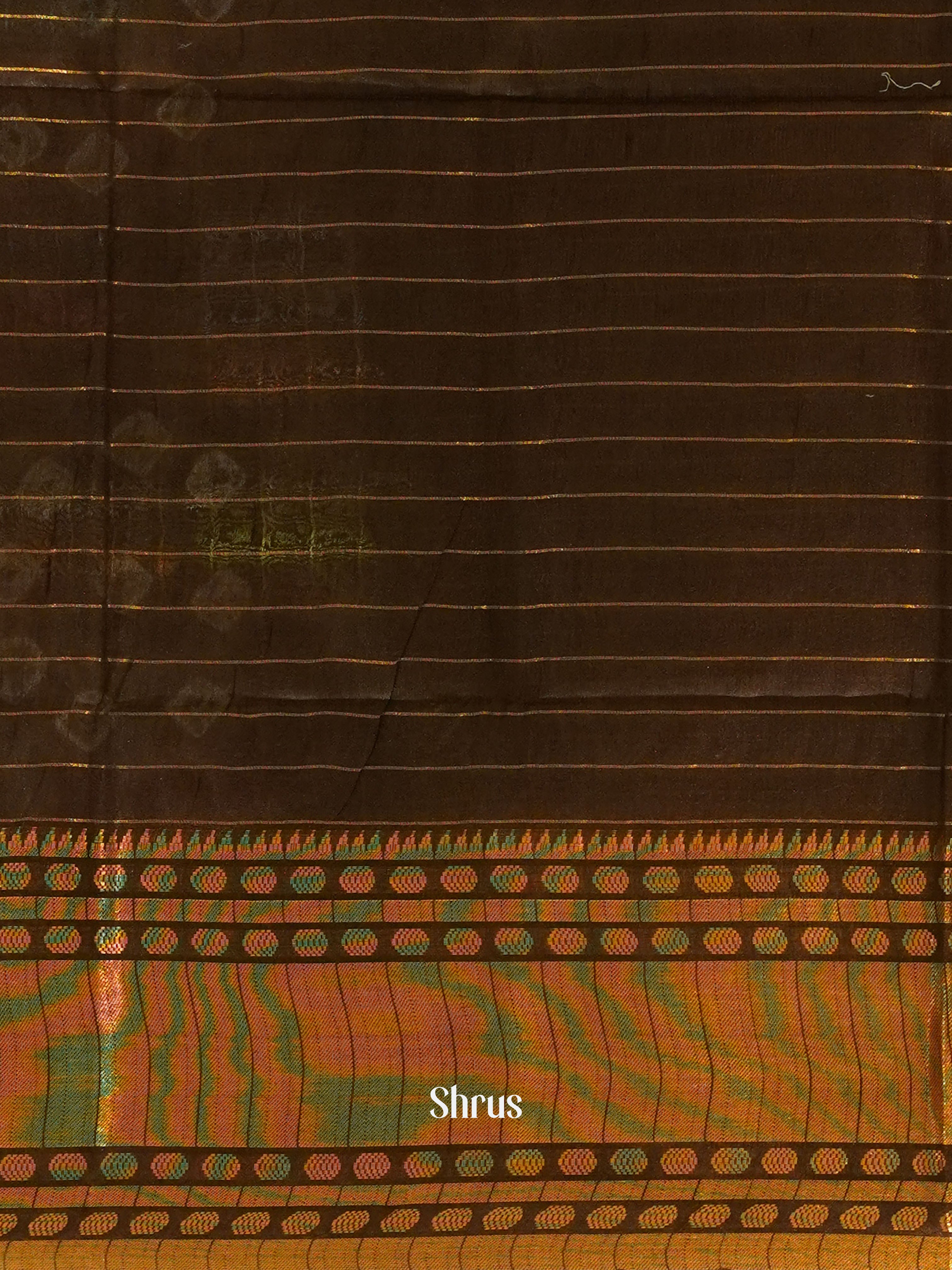 Cream & Brown - Shibori Saree - Shop on ShrusEternity.com