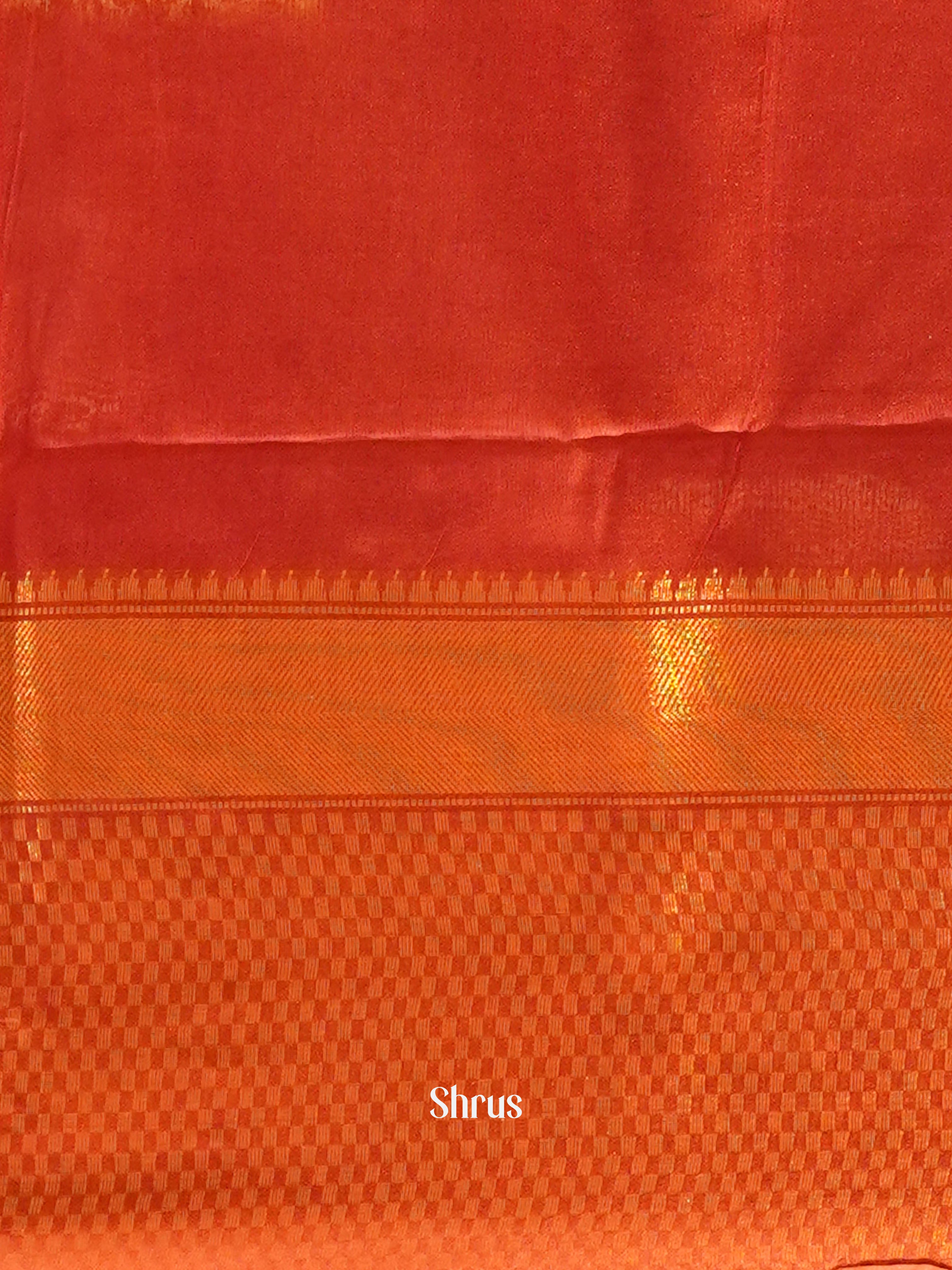 Cream & Red - Shibori Saree - Shop on ShrusEternity.com