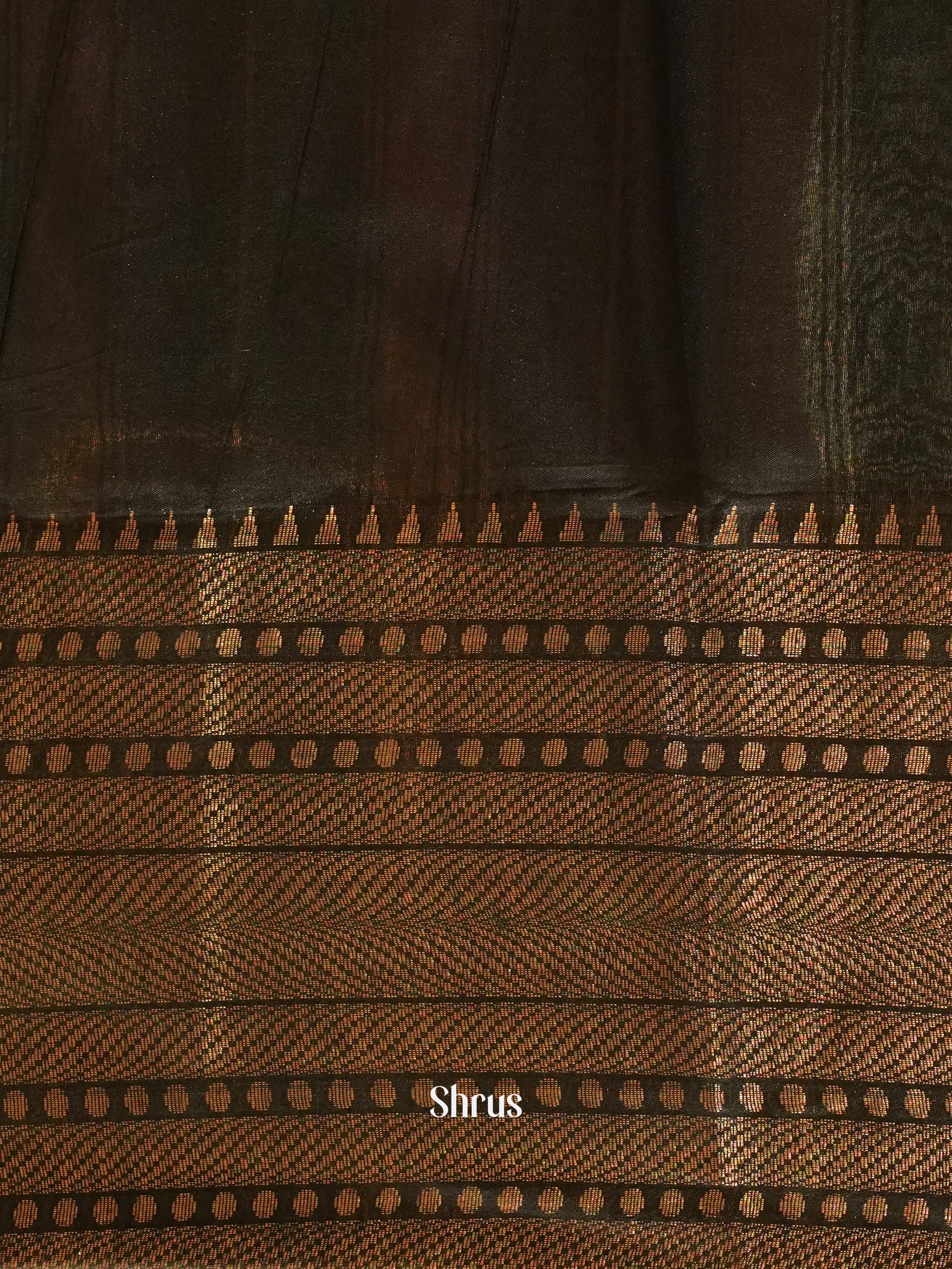 Cream & Black - Shibori Saree - Shop on ShrusEternity.com