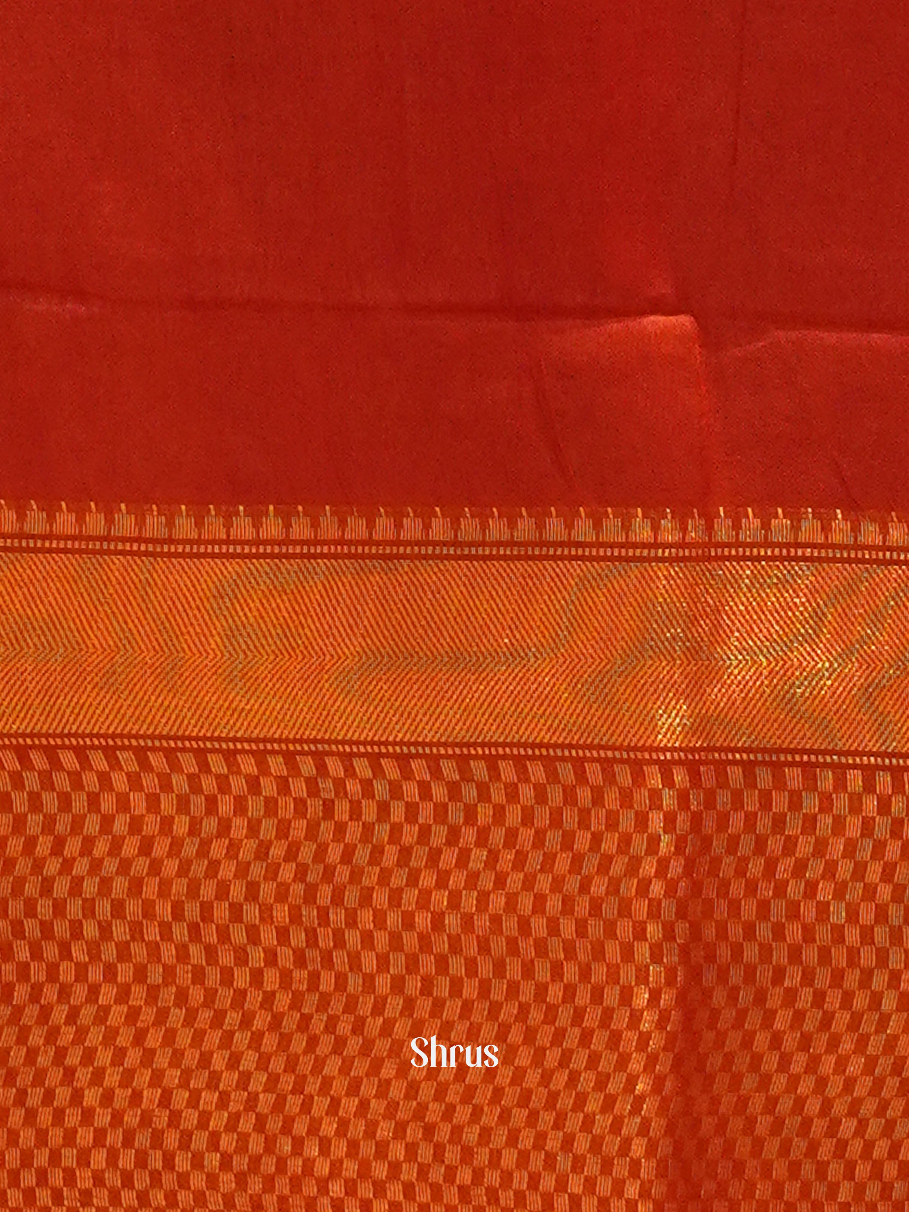 Cream & Red -Shibori Saree - Shop on ShrusEternity.com