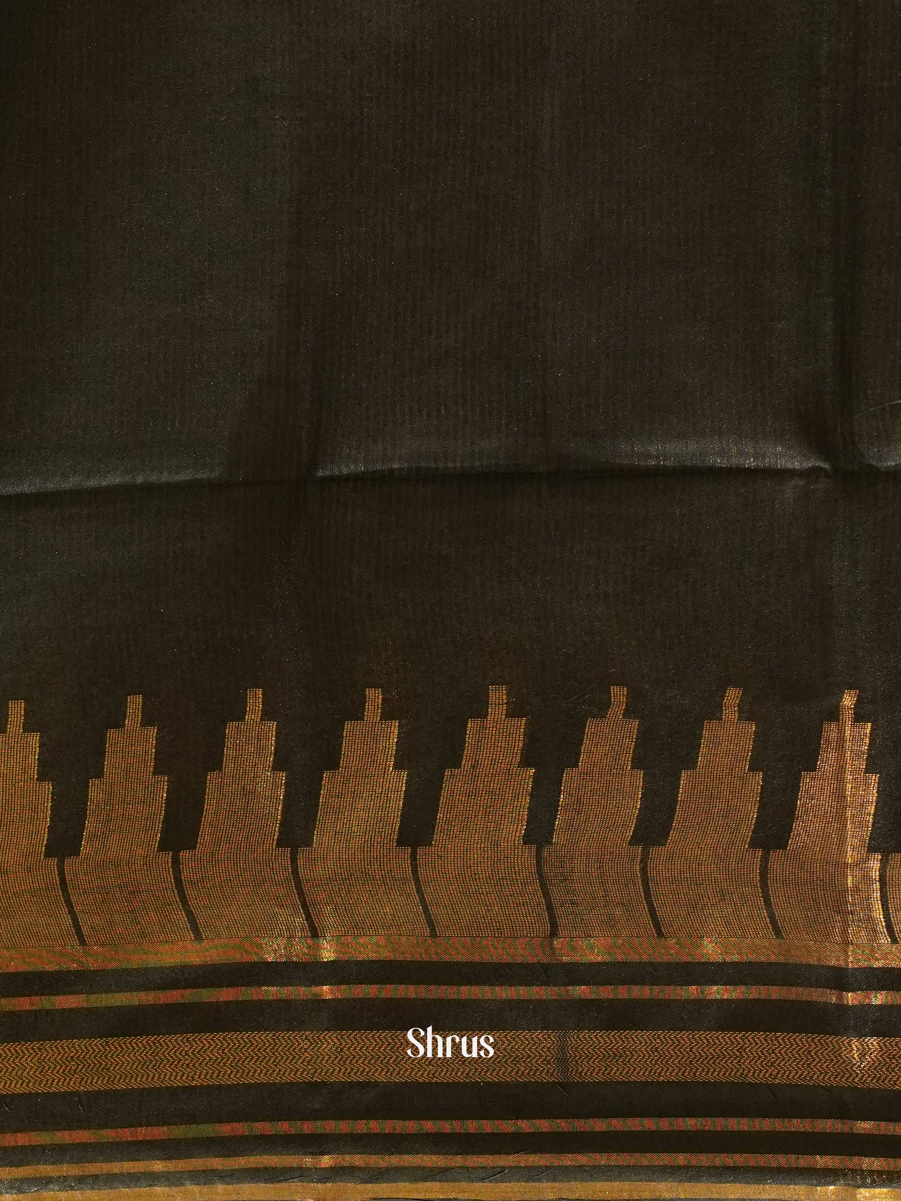 Cream & Black - Shibori Saree - Shop on ShrusEternity.com