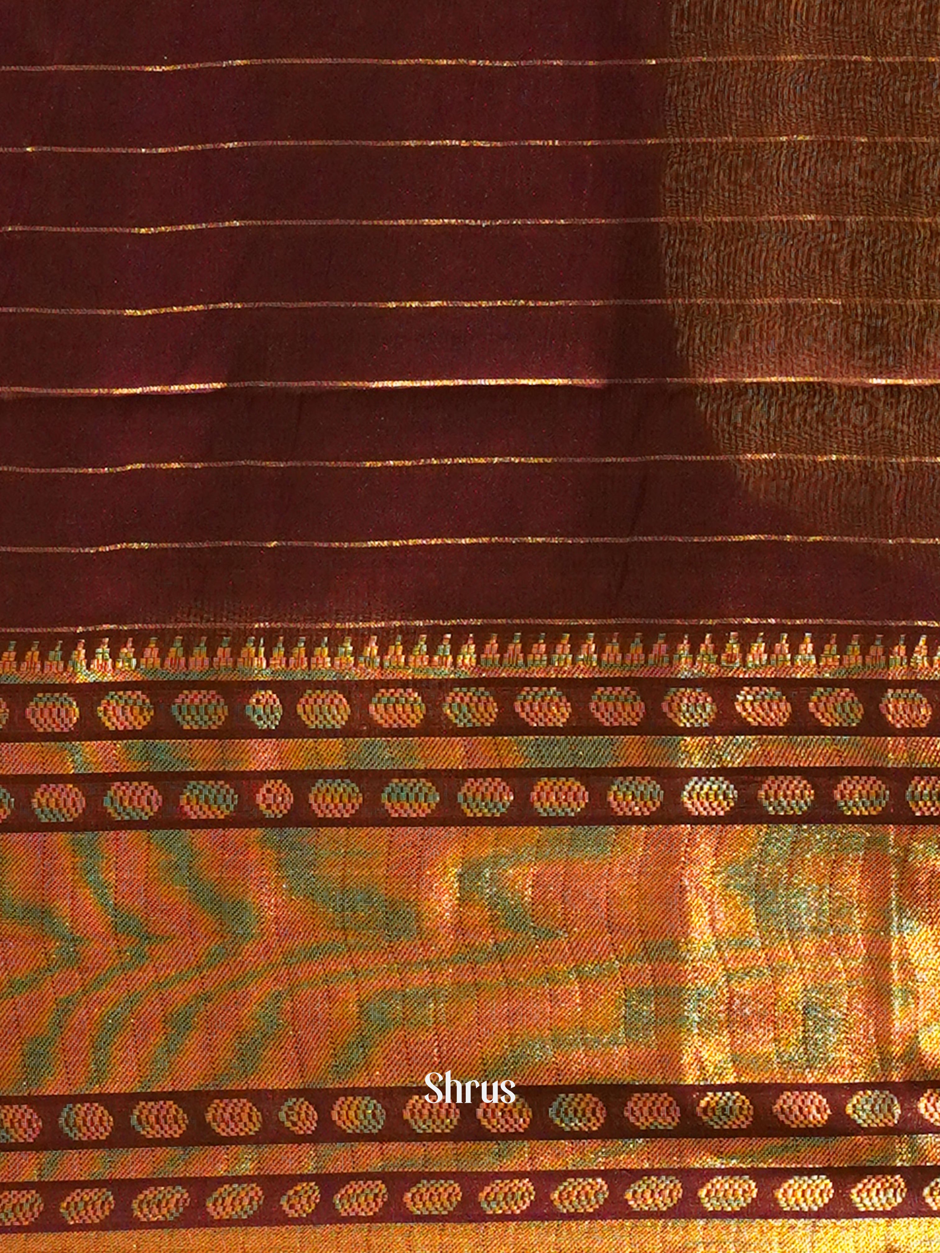Cream & Violet - Shibori Saree - Shop on ShrusEternity.com