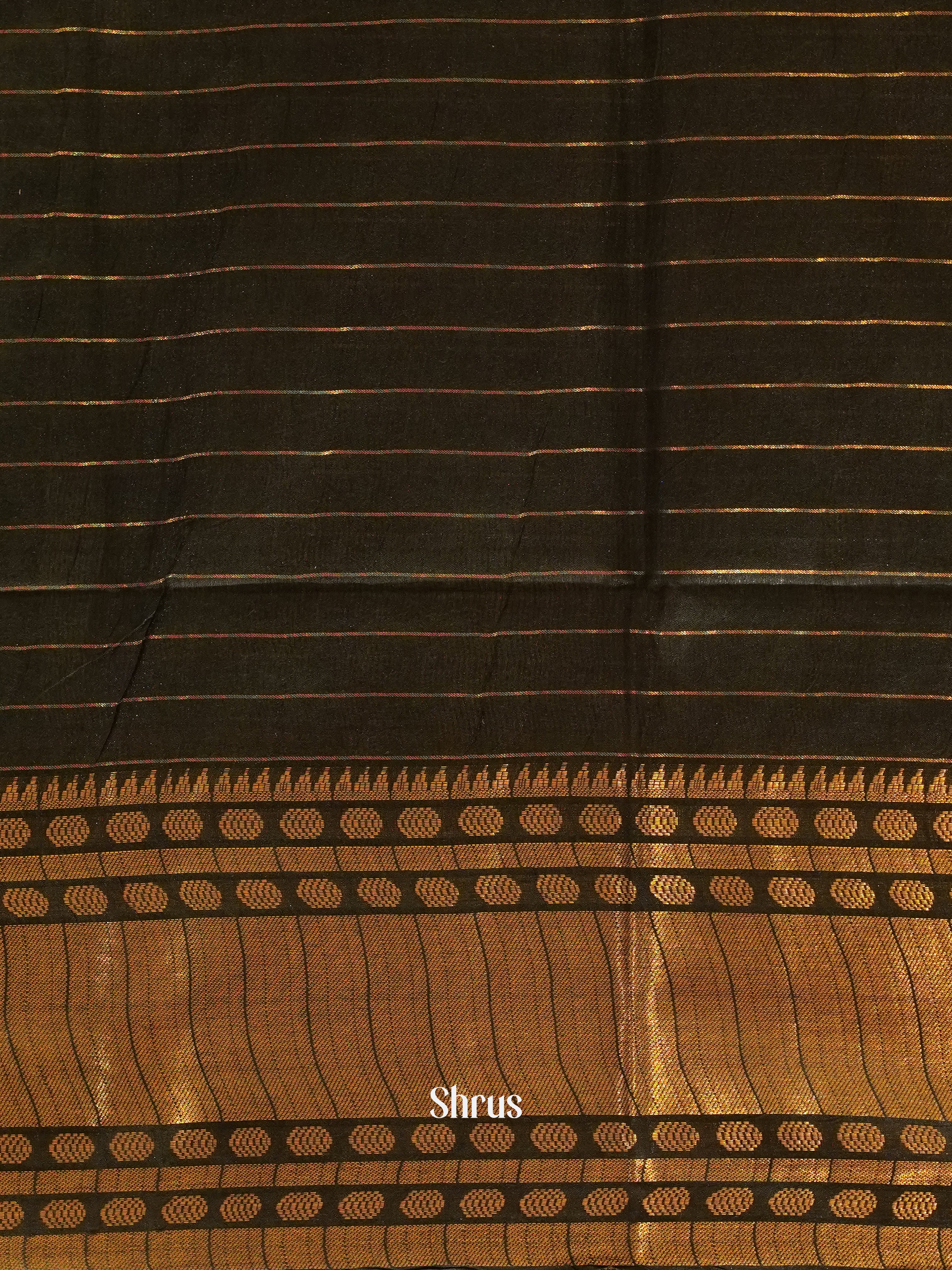 Cream & Black - Shibori Saree - Shop on ShrusEternity.com