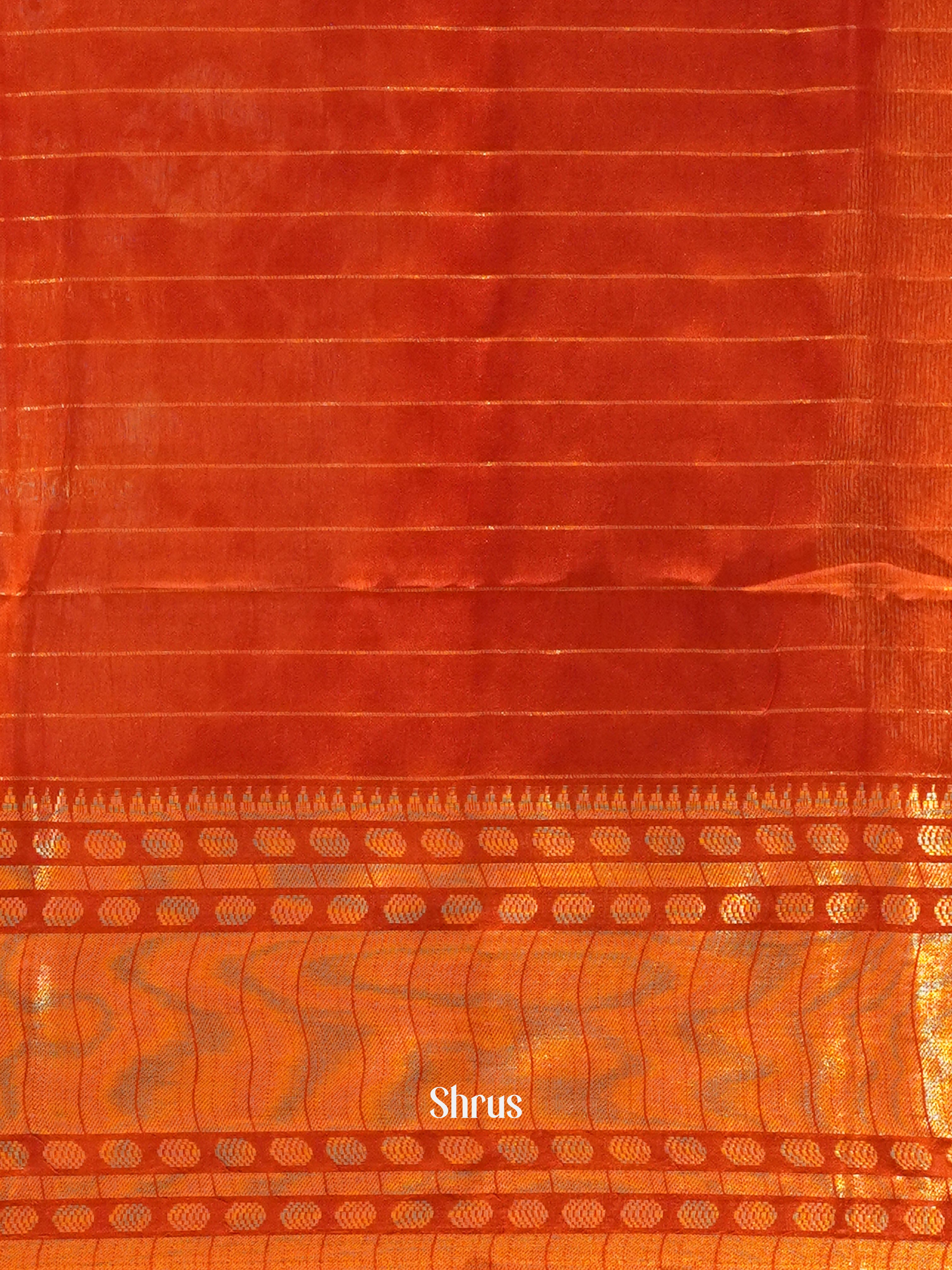 Cream & Red - Shibori Saree - Shop on ShrusEternity.com