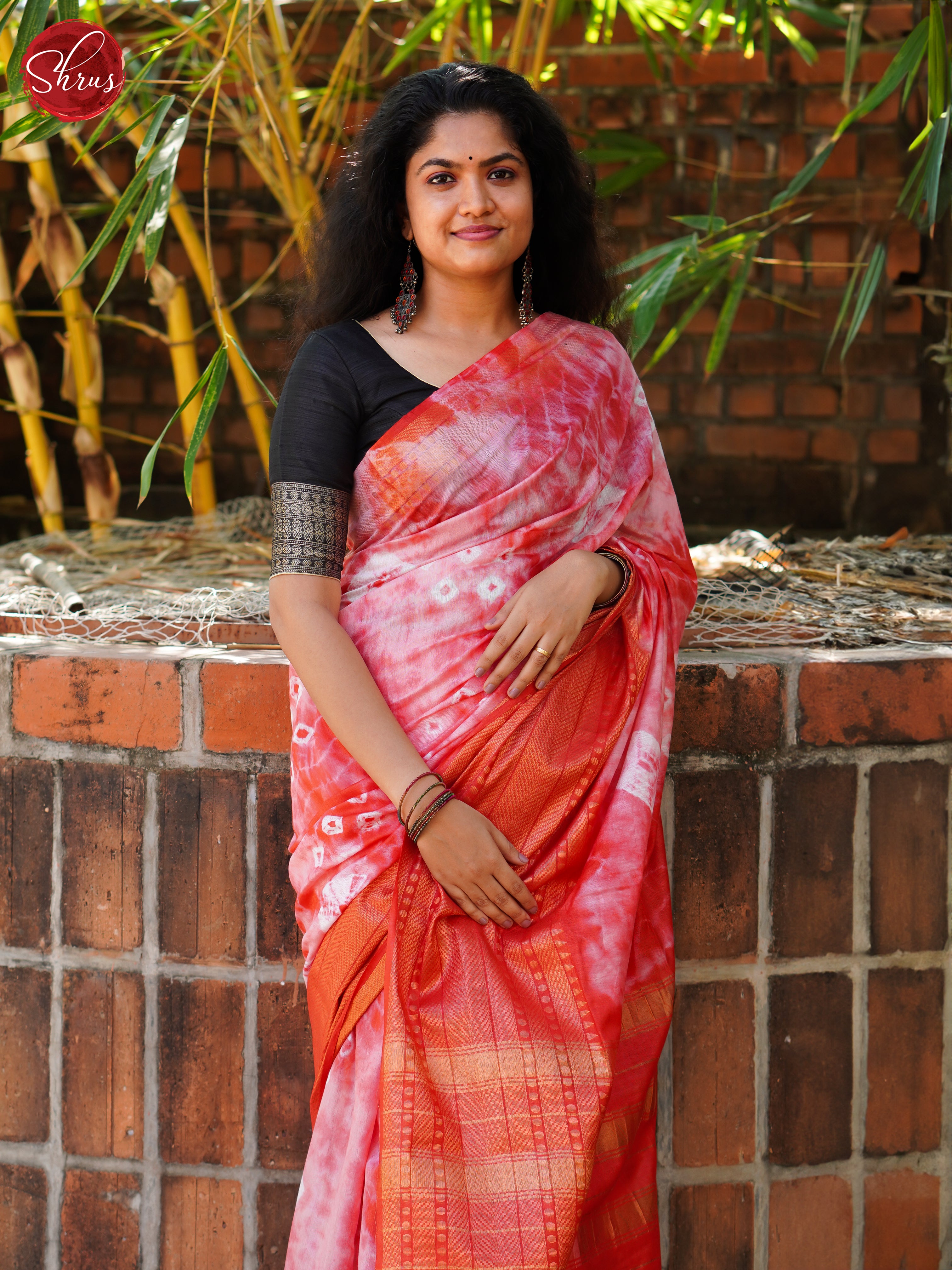 Light Pink & Pink - Shibori Saree - Shop on ShrusEternity.com