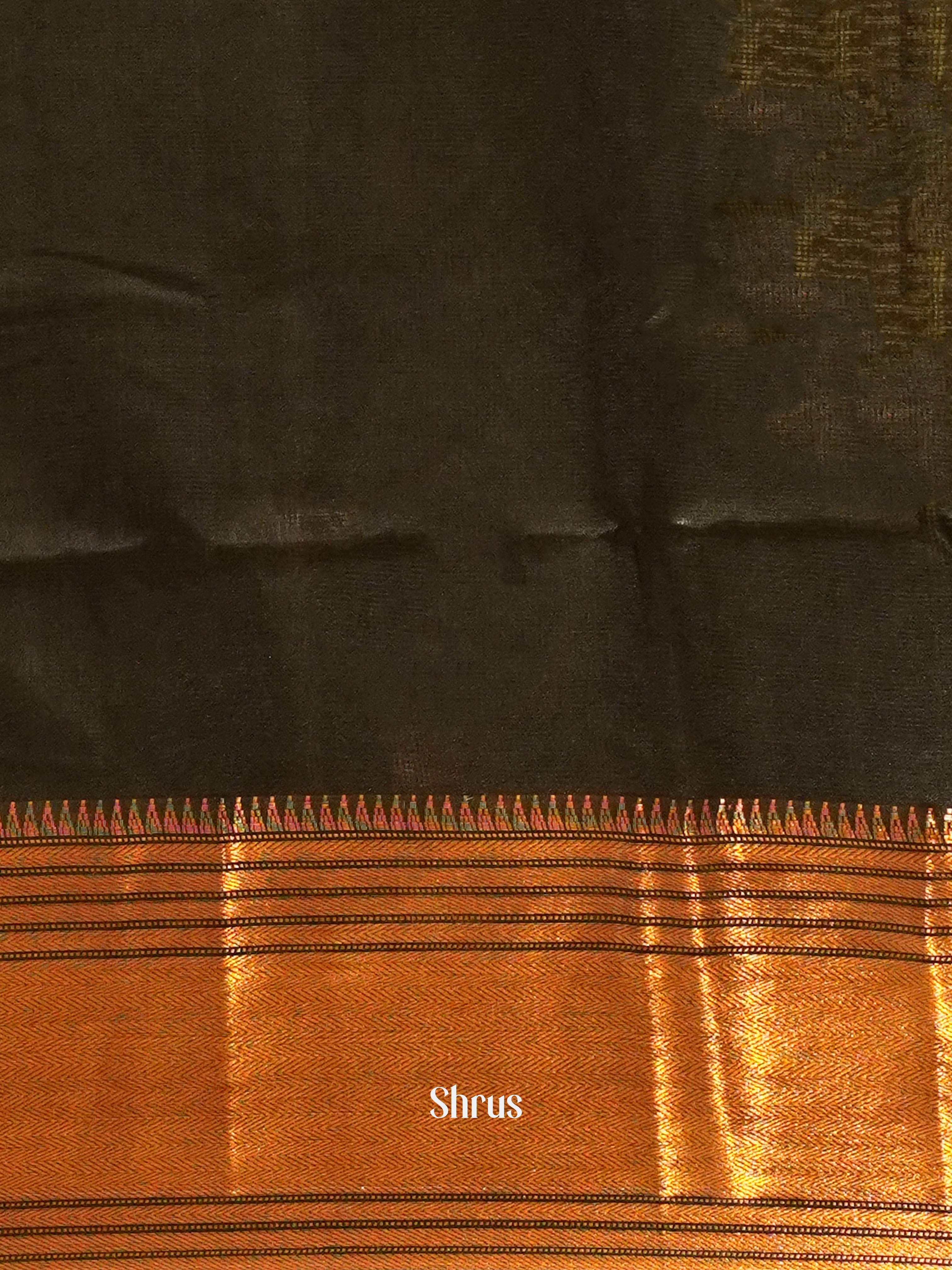 Cream & Black - Shibori Saree - Shop on ShrusEternity.com