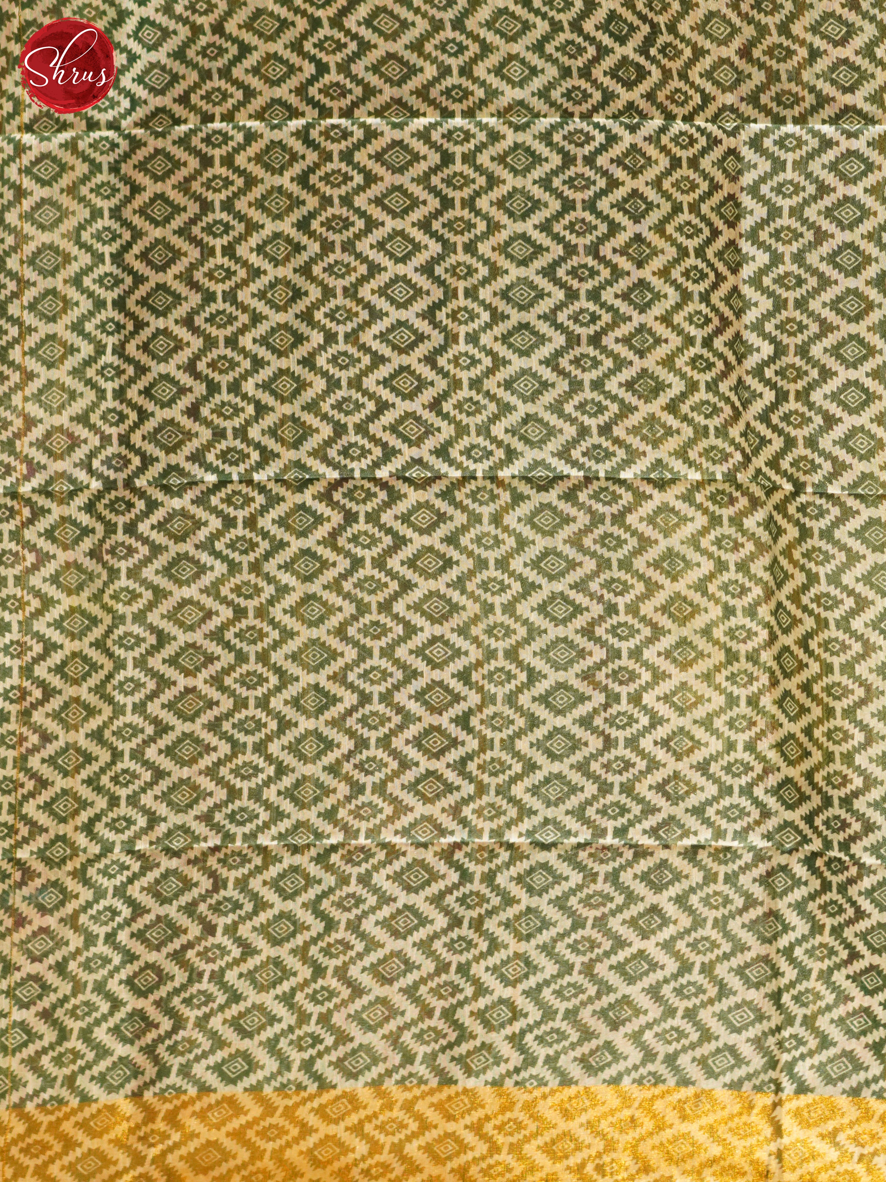 Mustard & Green - Semi Gicha Saree - Shop on ShrusEternity.com