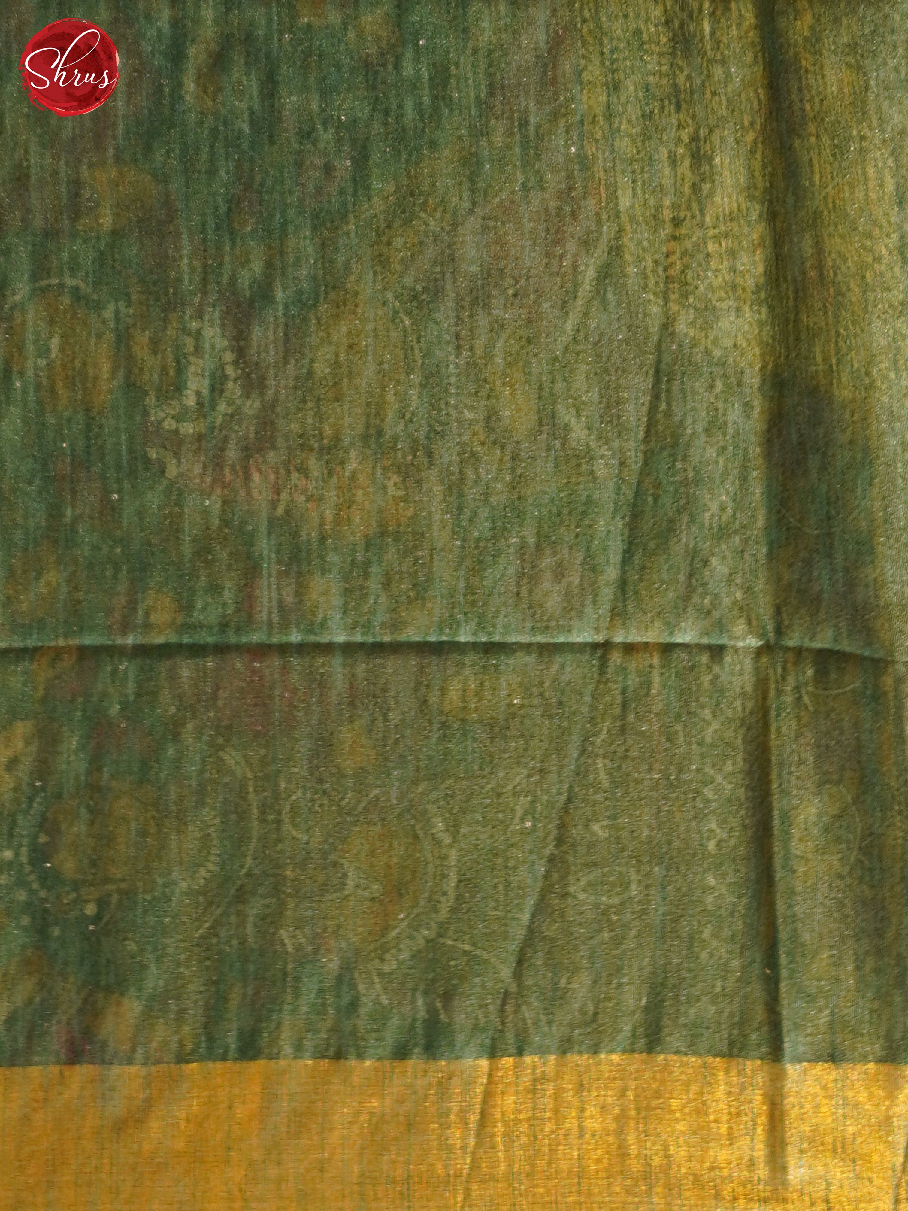 Orange & Green - Semi Gicha Saree - Shop on ShrusEternity.com