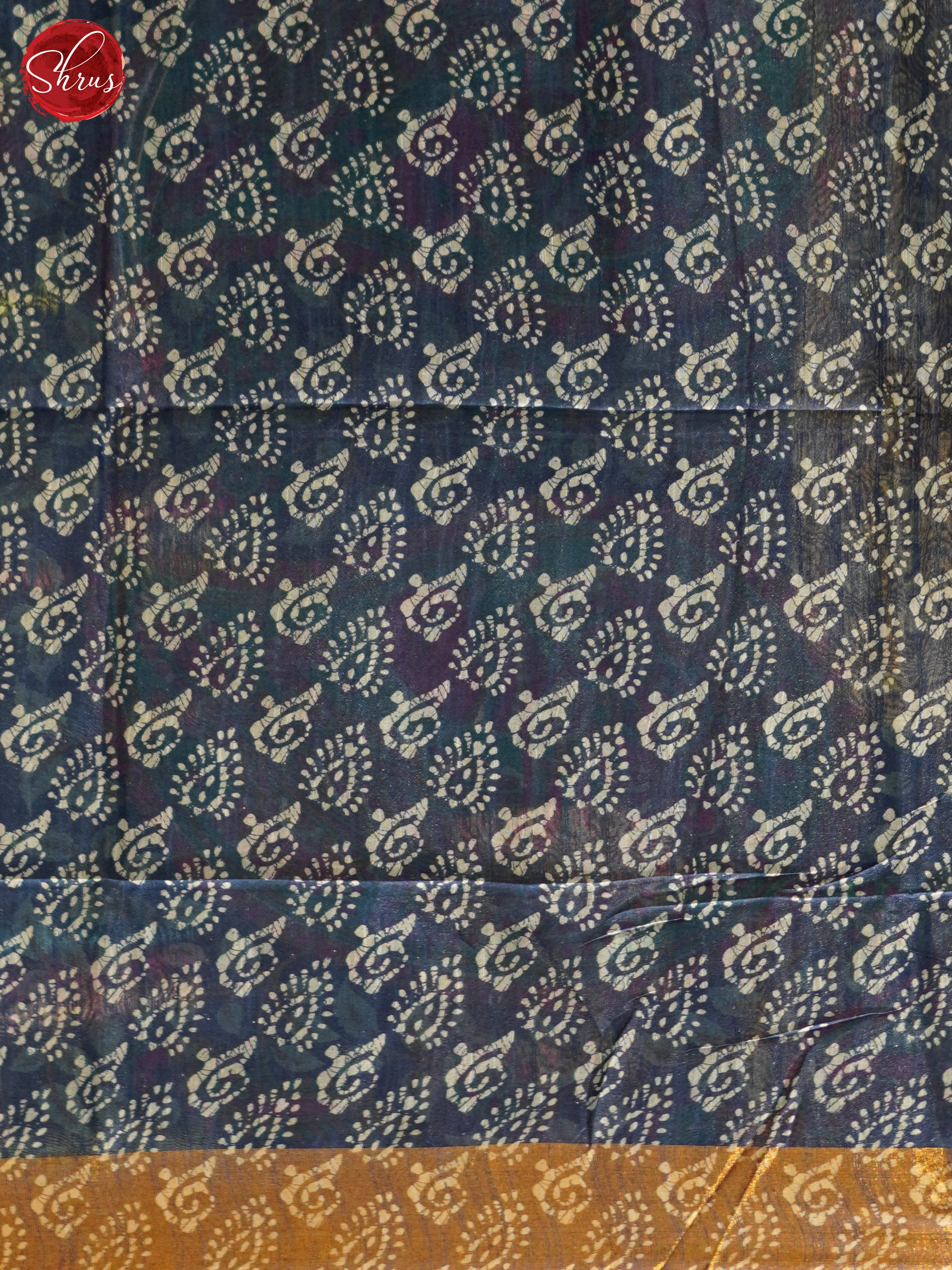 Green & Blue - Semi Gicha Saree - Shop on ShrusEternity.com
