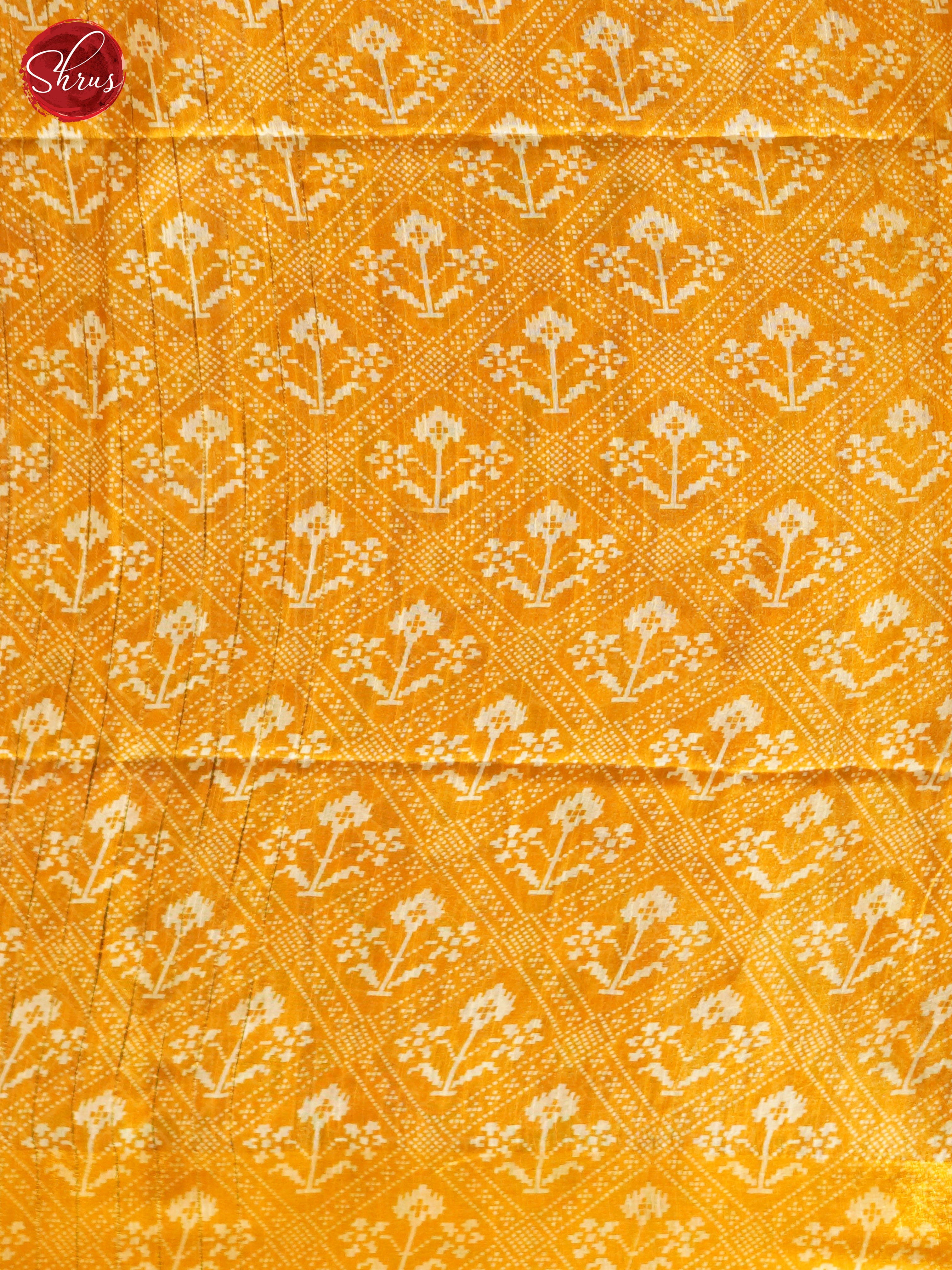 Cream & Yellow - Semi Gicha Saree - Shop on ShrusEternity.com