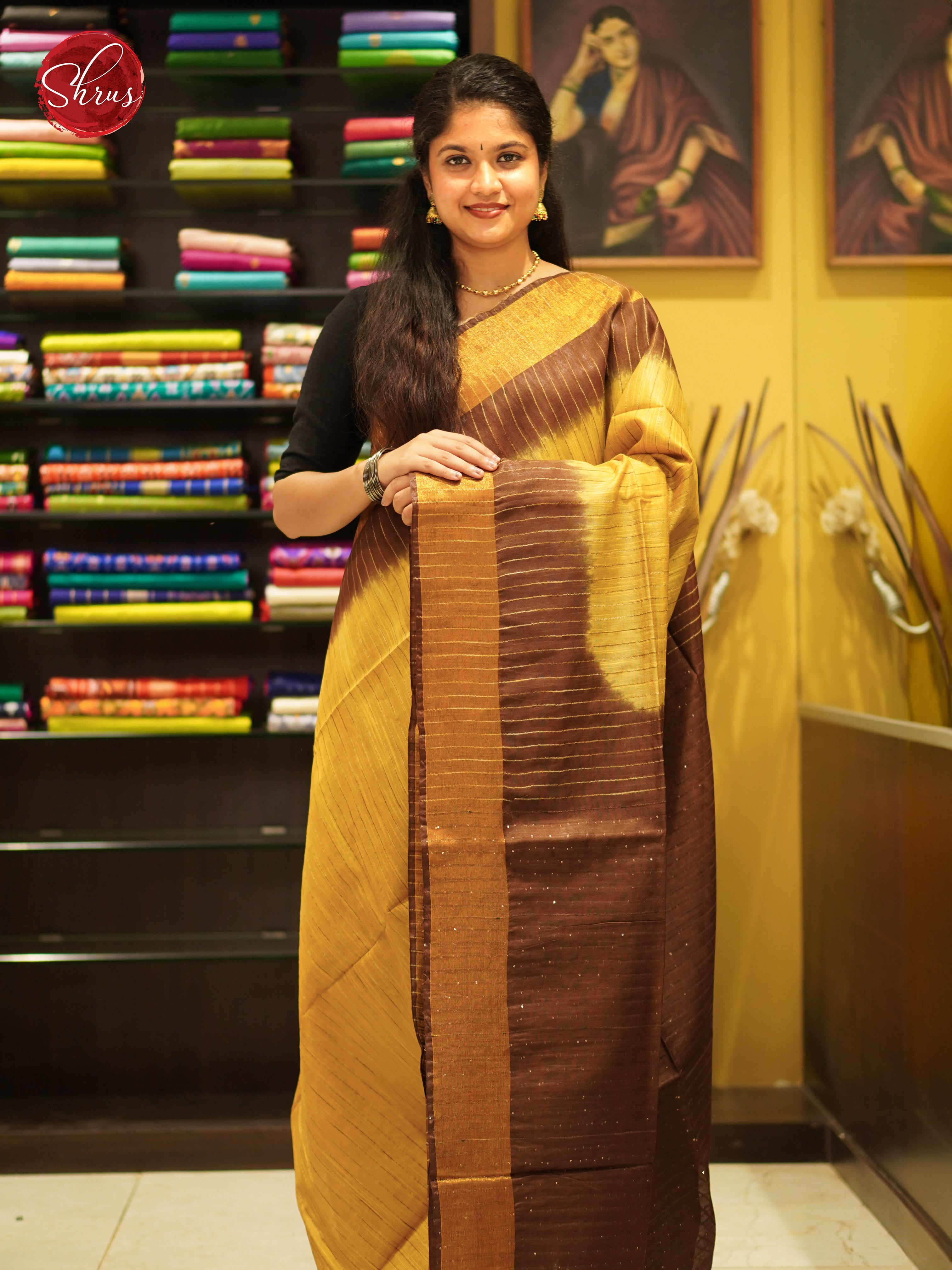 CDS27413 - Semi Tussar Saree - Shop on ShrusEternity.com