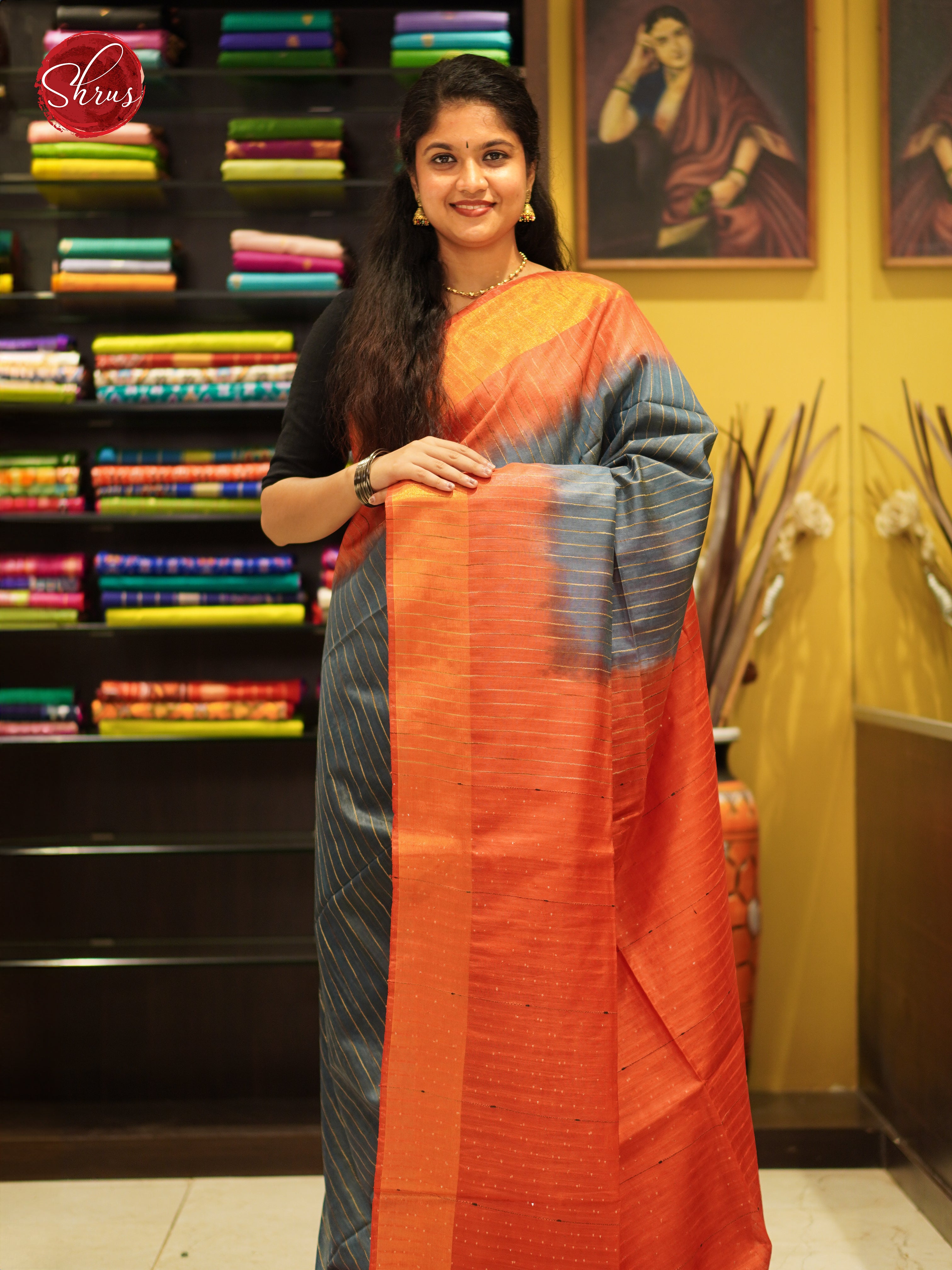 CDS27414 - Semi Tussar Saree - Shop on ShrusEternity.com