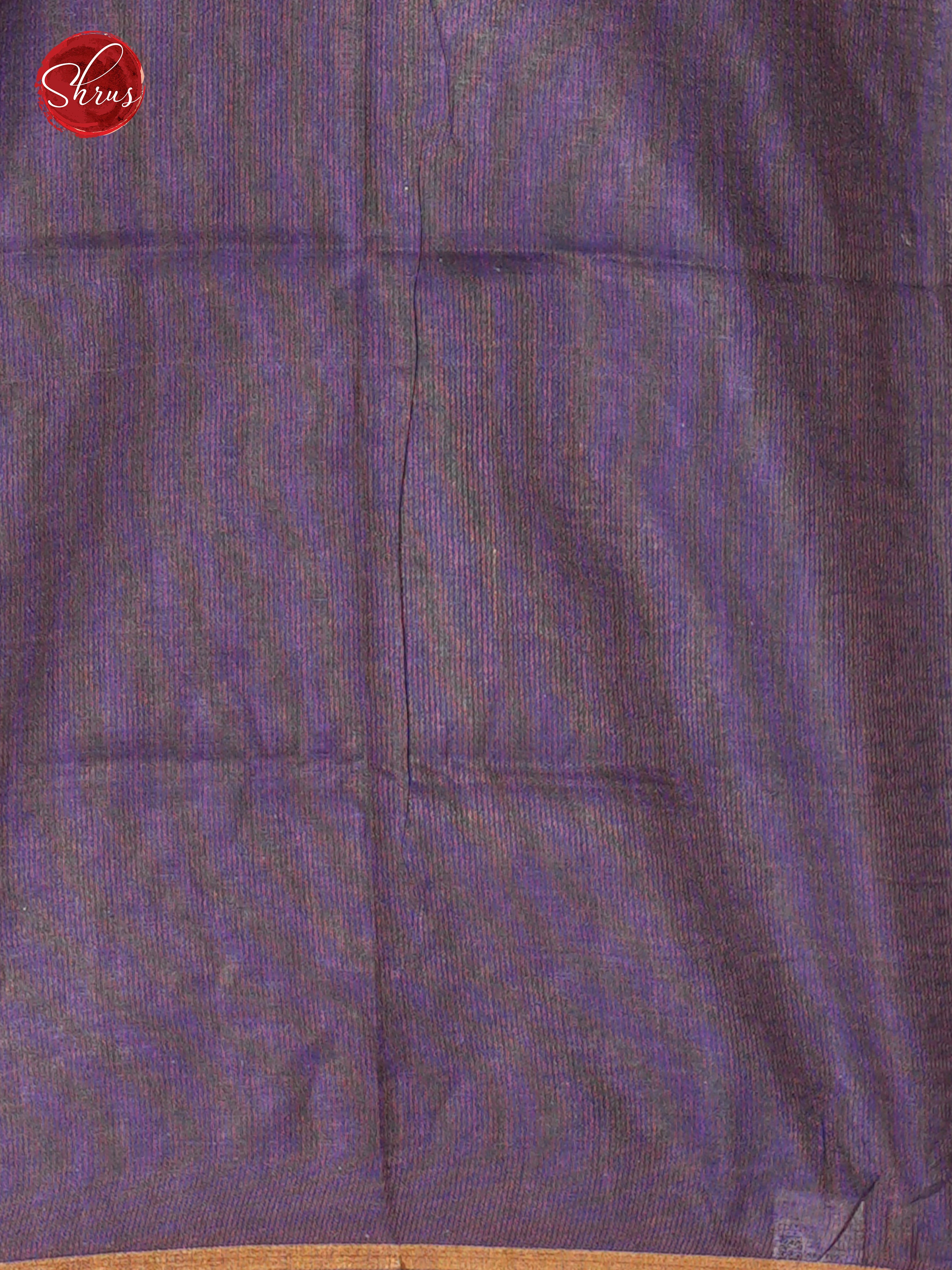 Cream & Blue - Linen Saree - Shop on ShrusEternity.com