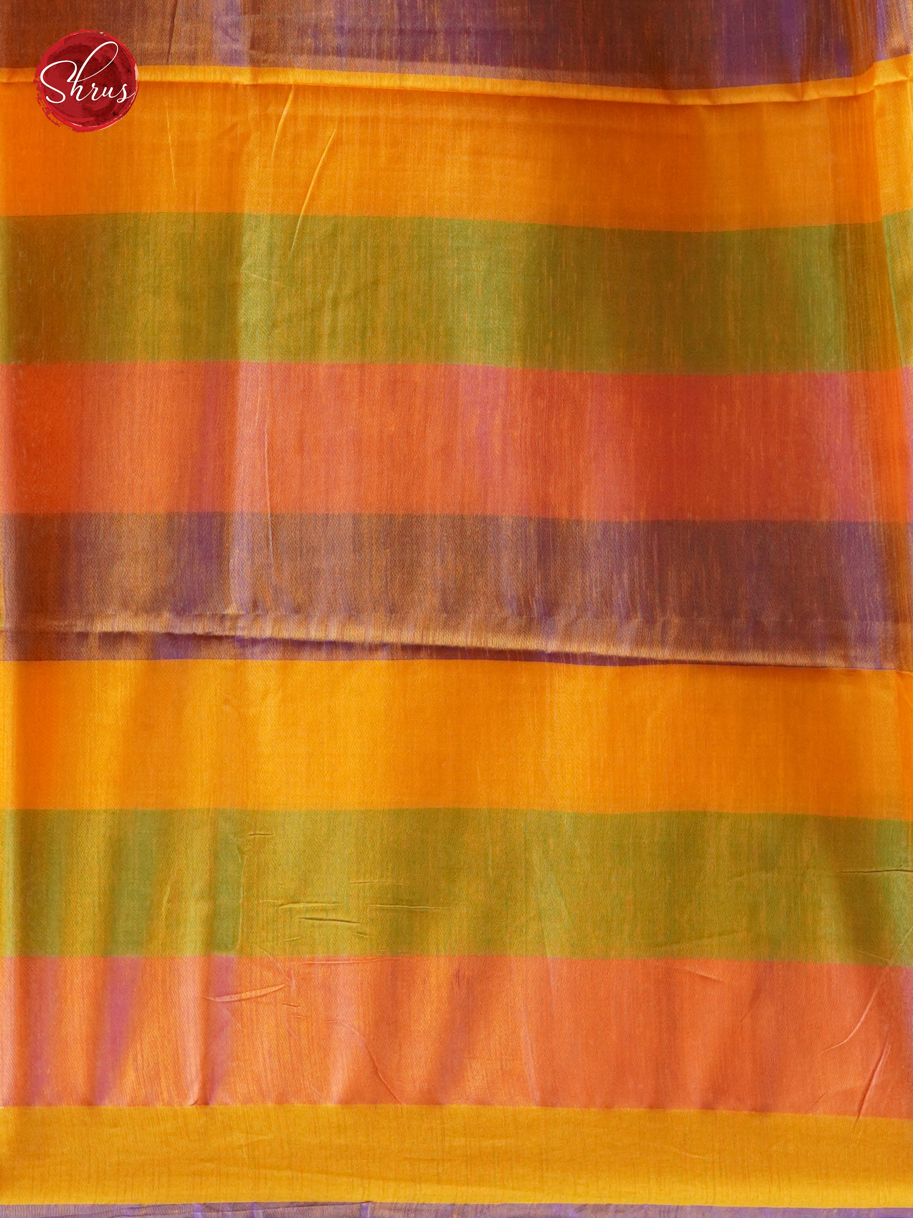 Yellow & Blue - Silk cotton-half pure Saree - Shop on ShrusEternity.com