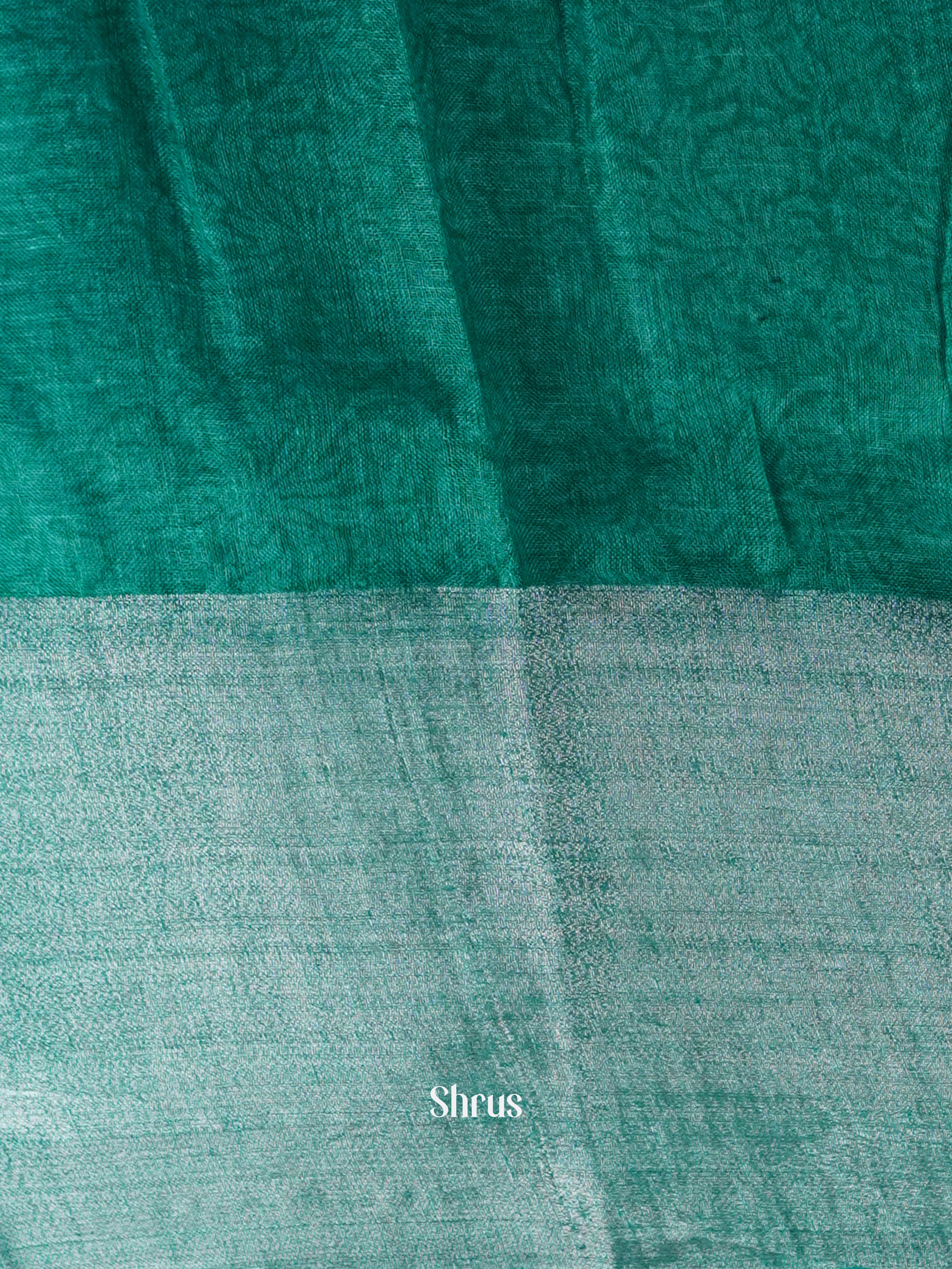 Navy Blue & Light Blue - Linen Saree - Shop on ShrusEternity.com