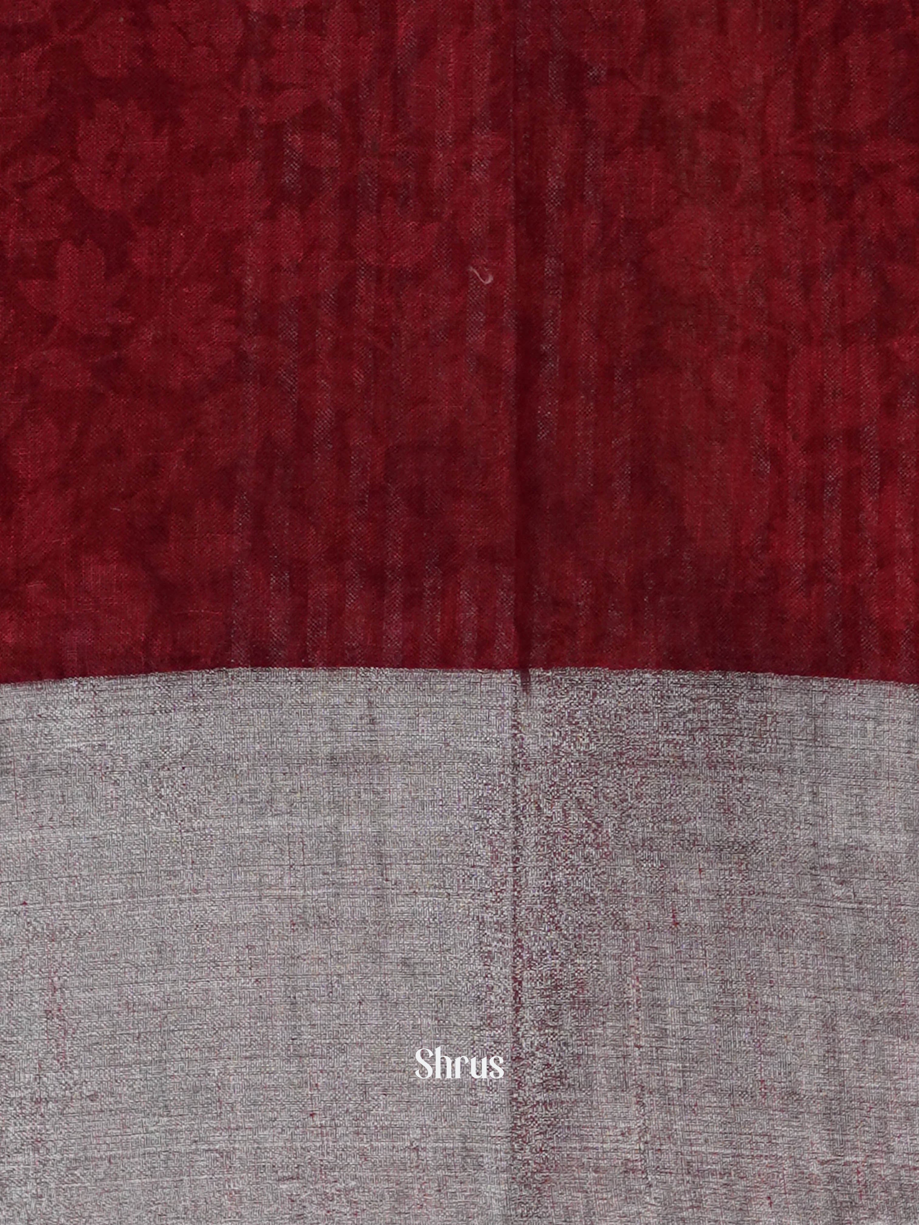 Black & Pinkish Silver - Linen Saree - Shop on ShrusEternity.com