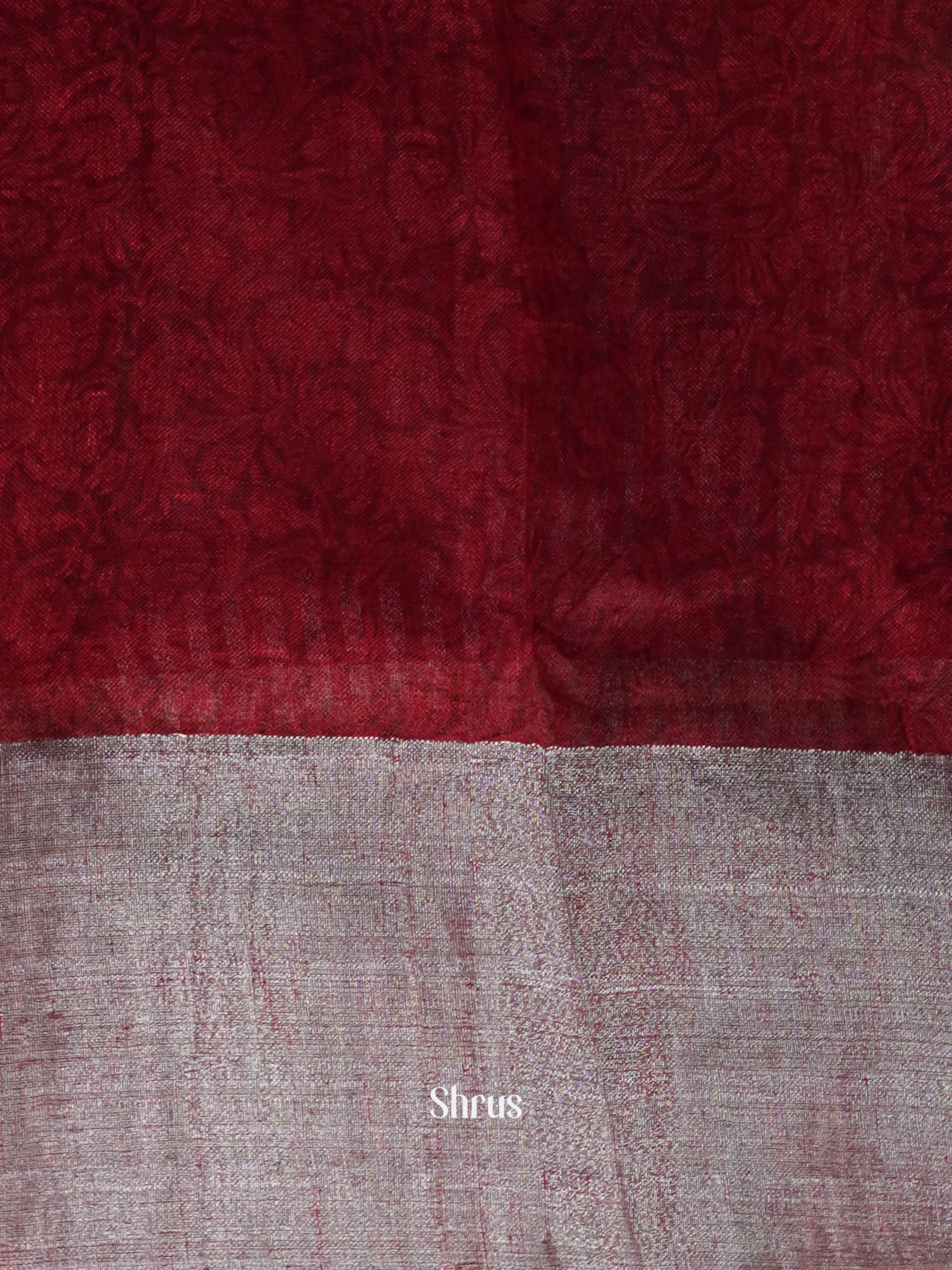 Black & Pinkish Silver - Linen Saree - Shop on ShrusEternity.com