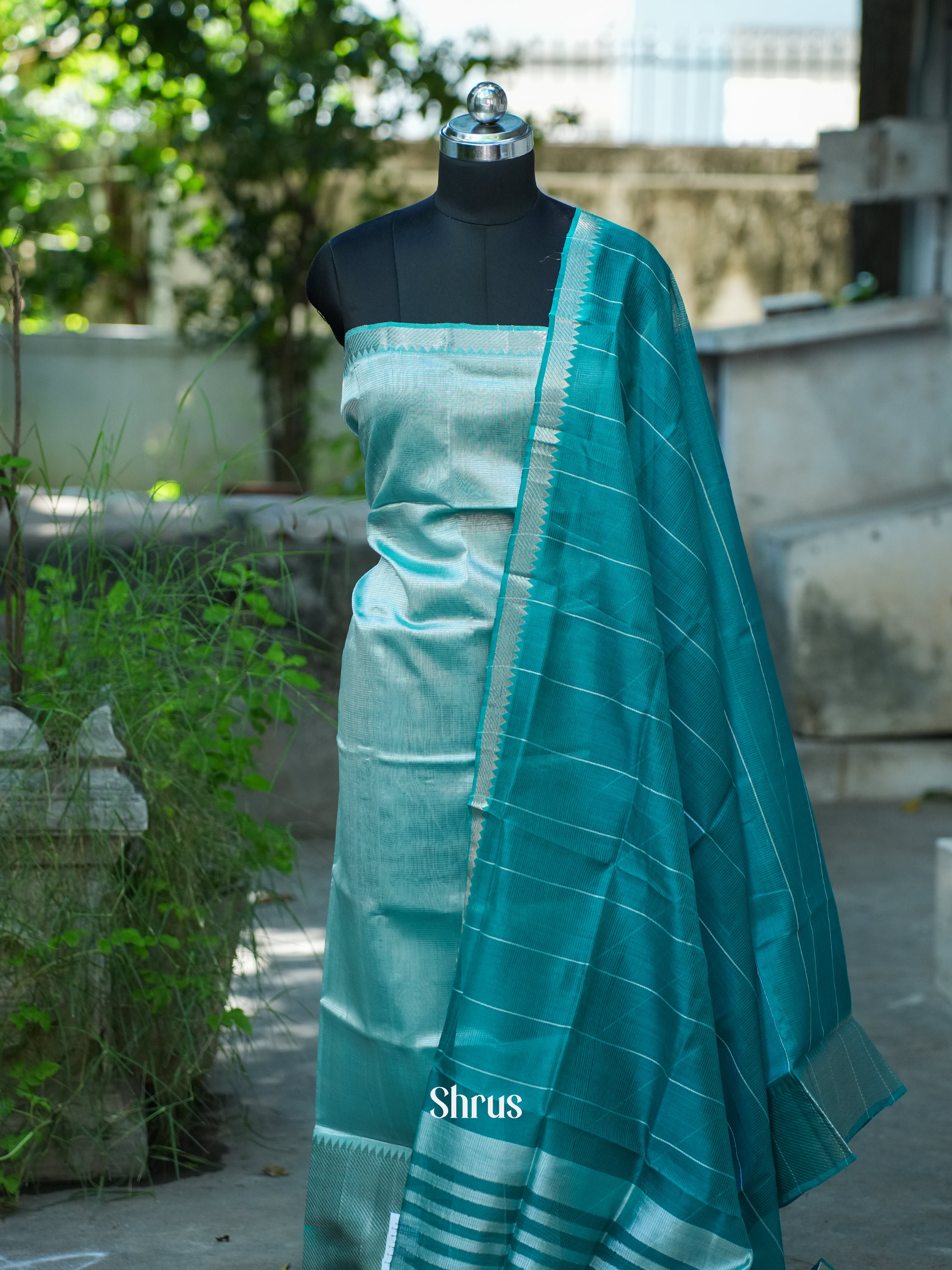 Blue - Mangalagiri Salwar - Shop on ShrusEternity.com
