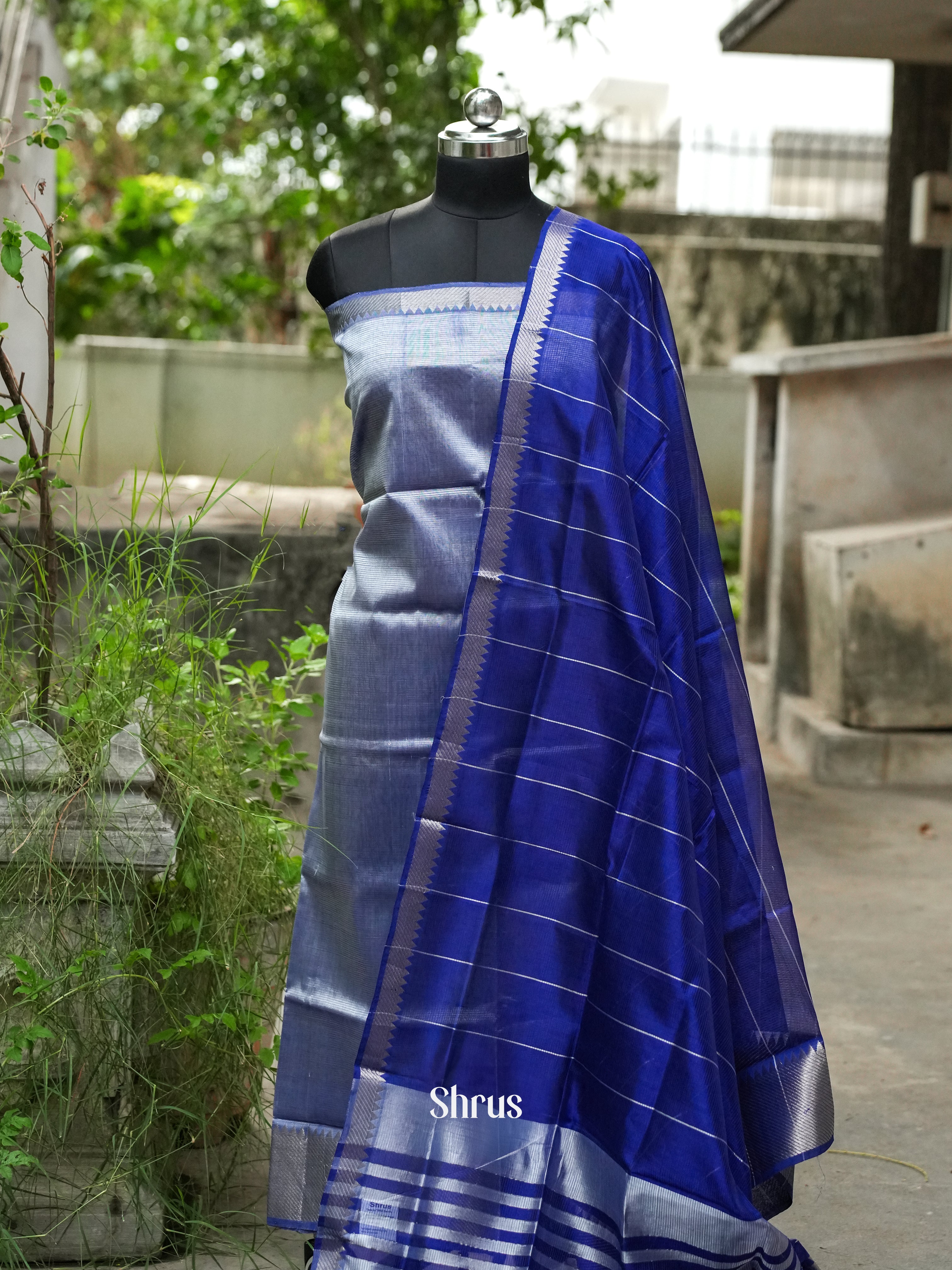 Blue - Mangalagiri Salwar - Shop on ShrusEternity.com