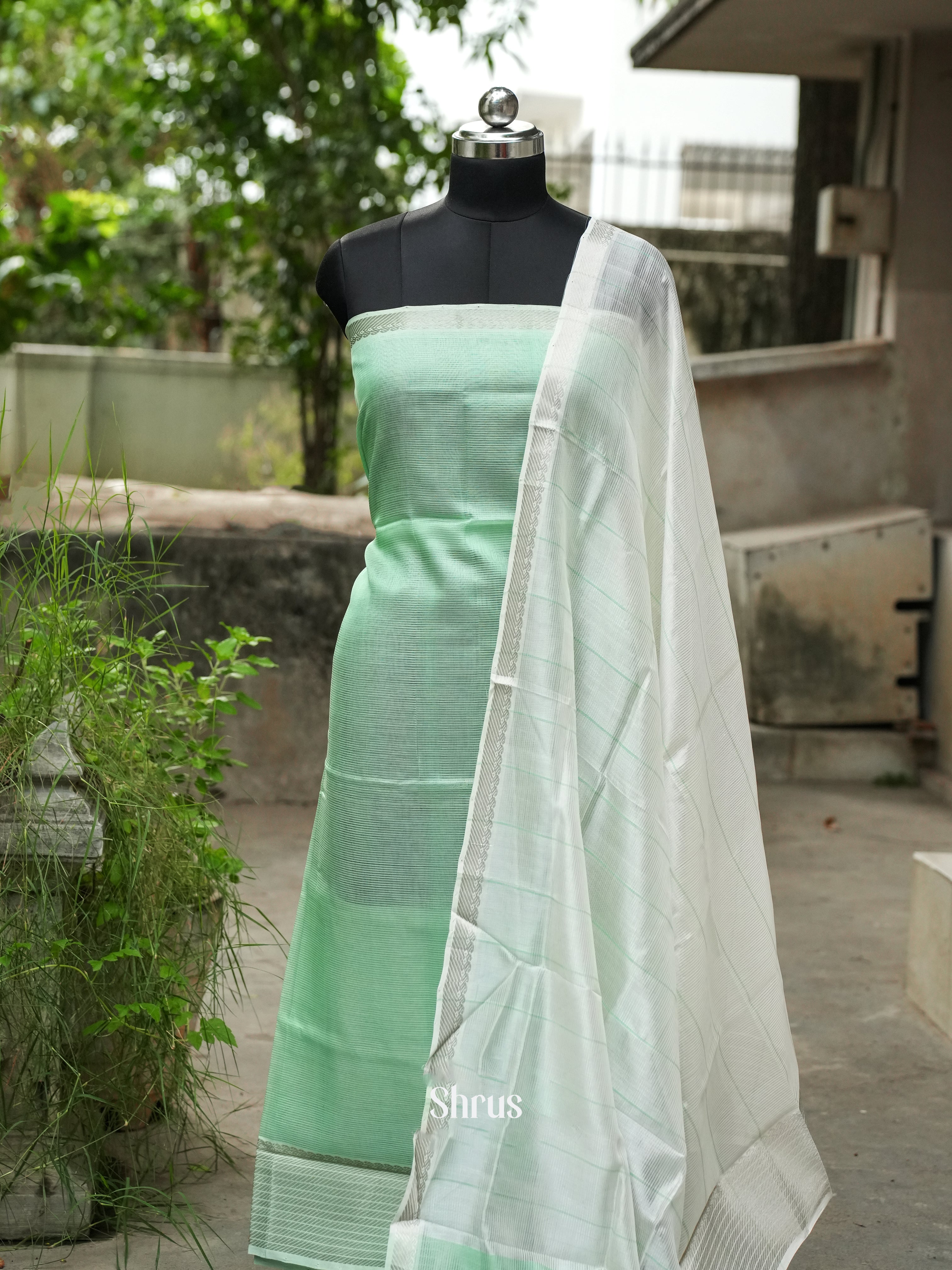 Green - Mangalagiri Salwar - Shop on ShrusEternity.com