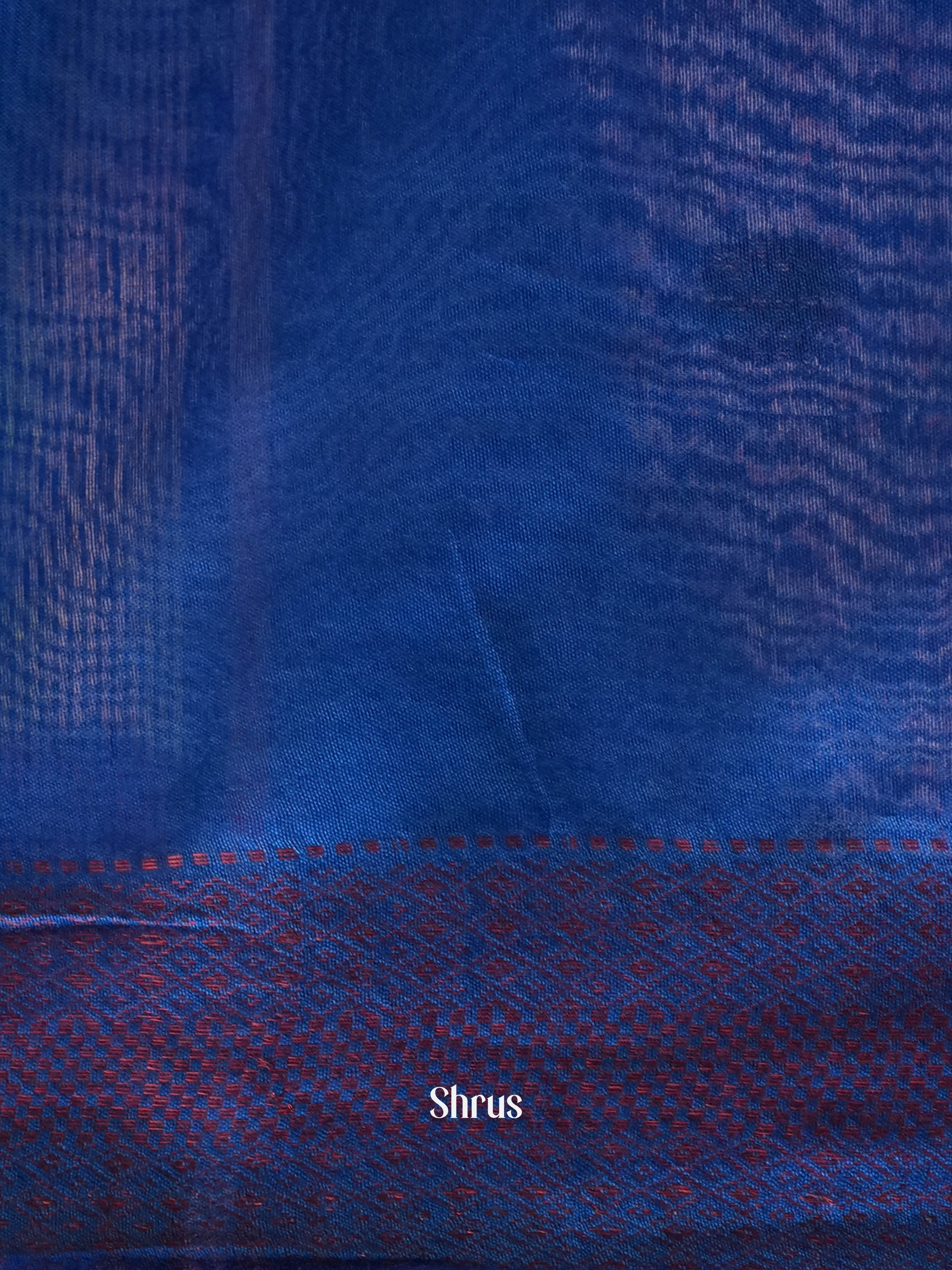 Black & Blue - Semi Tussar Saree - Shop on ShrusEternity.com