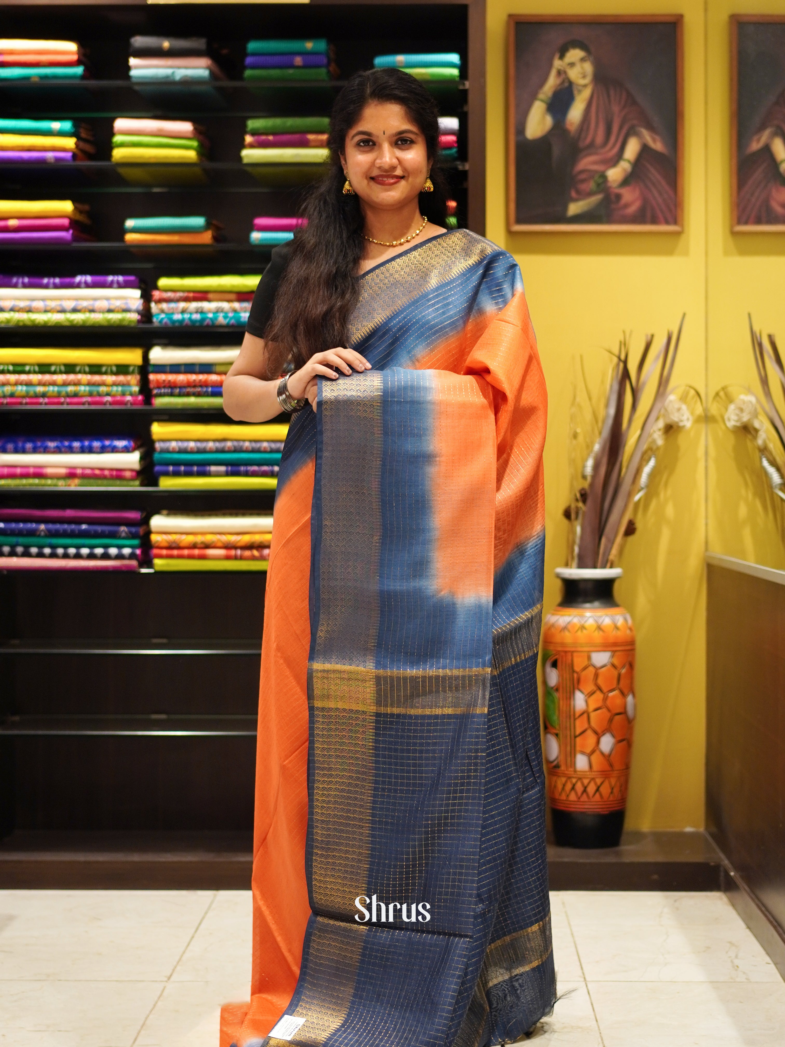 CDS29039 - Semi Tussar Saree - Shop on ShrusEternity.com