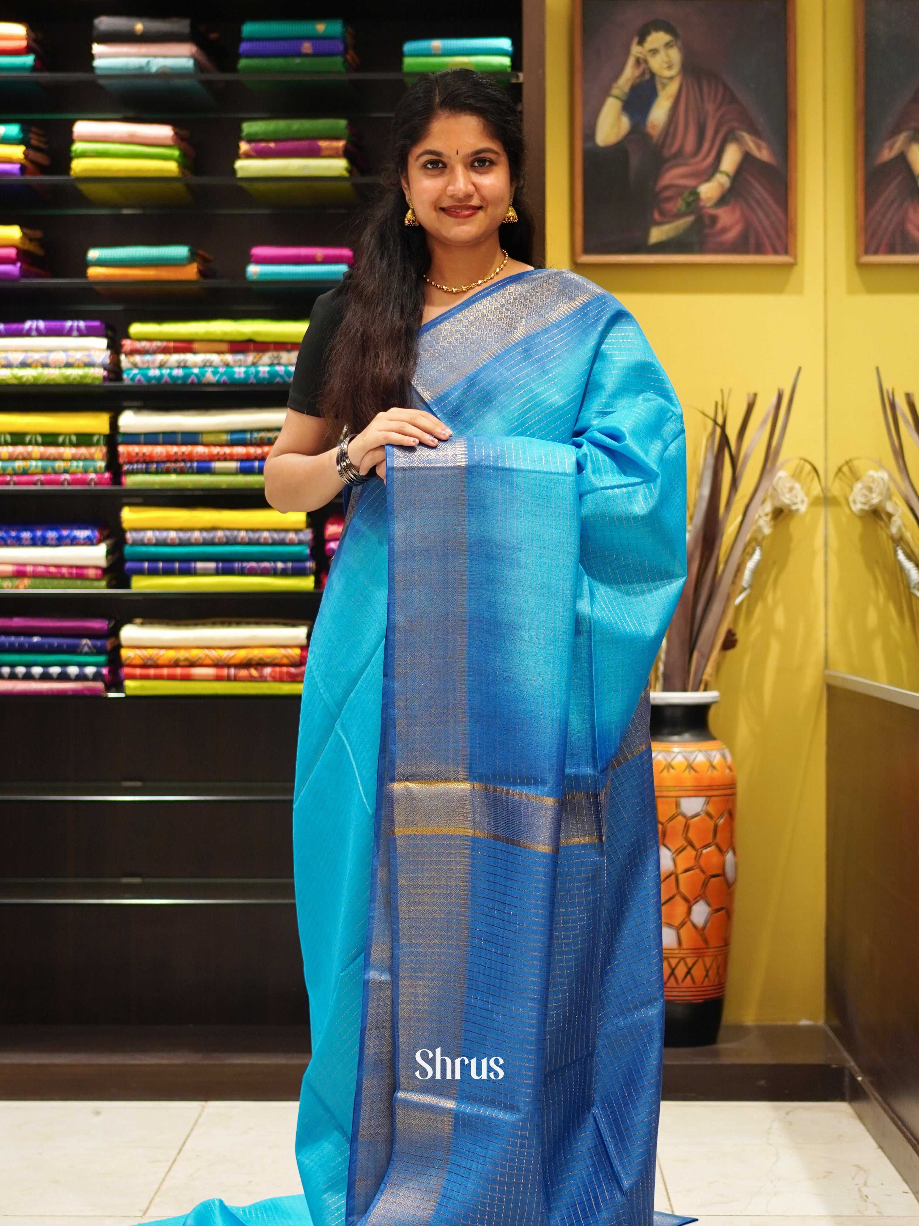 CDS29045 - Semi Tussar Saree - Shop on ShrusEternity.com